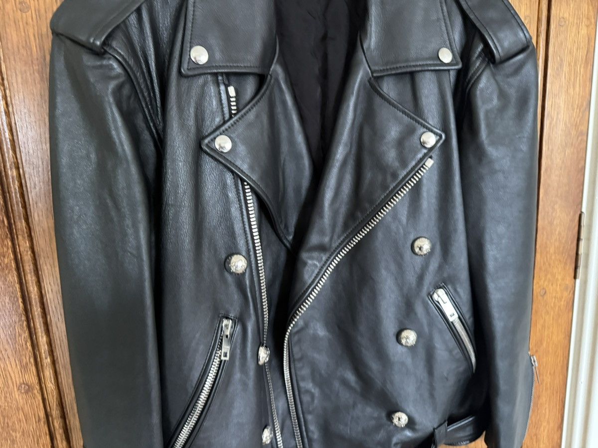 Celine $6.5k Celine Triomphe logo biker leather jacket Hedi Slimane Size US S / EU 44-46 / 1 - 16 Thumbnail
