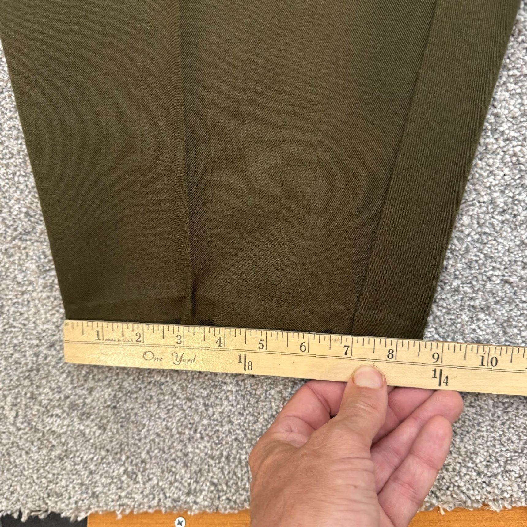 Worthington VINTAGE Worthington Cropped Pants 30 Tapered Pleated Pockets 80s 90s Olive Green Women's Pants Size 30" / US 8 / IT 44 - 4 Thumbnail