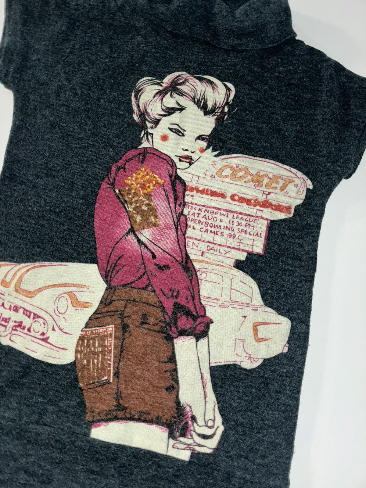 Designer × Vintage Vintage printed knit tee mini sweater Size M / US 6-8 / IT 42-44 - 2 Thumbnail