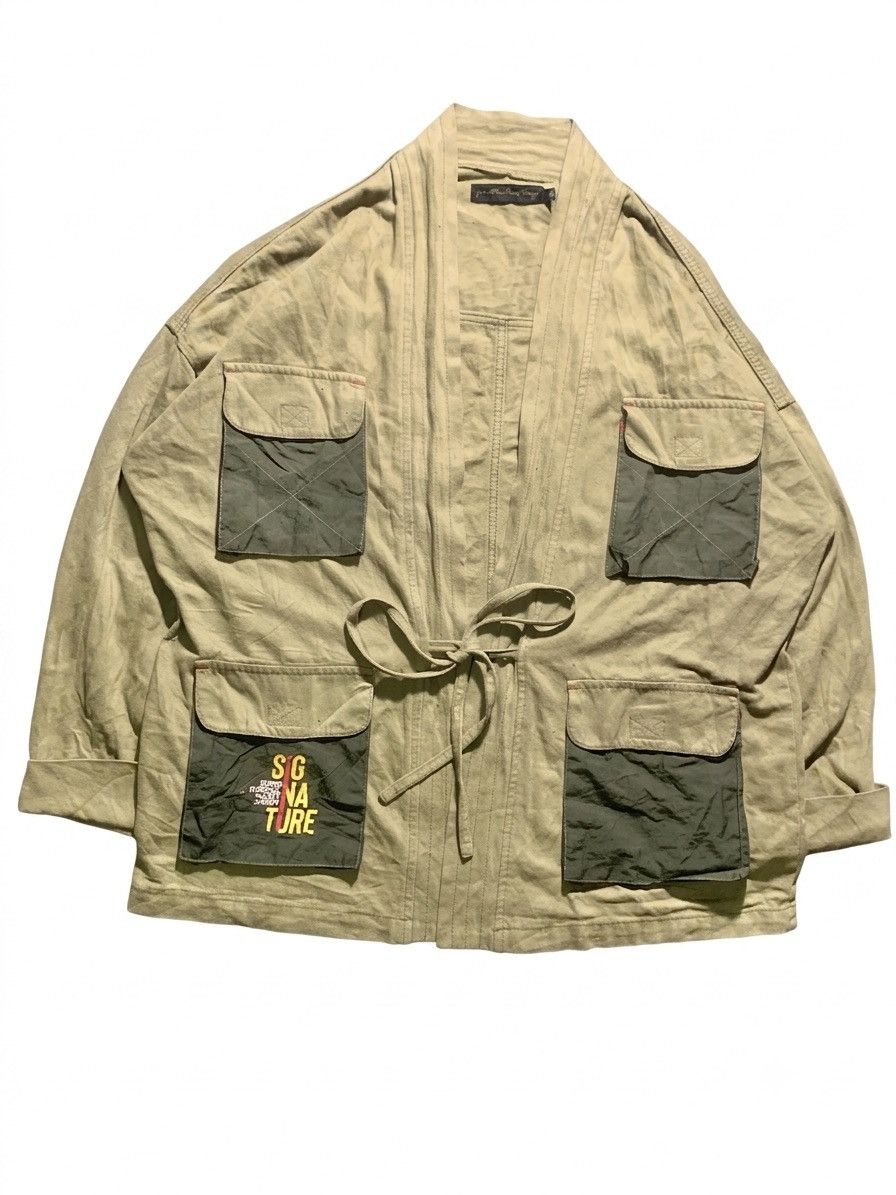 Ekam Vtg Kimono Jacket Multy Pocket Military Style Size L / US 10 / IT 46 - 1 Thumbnail