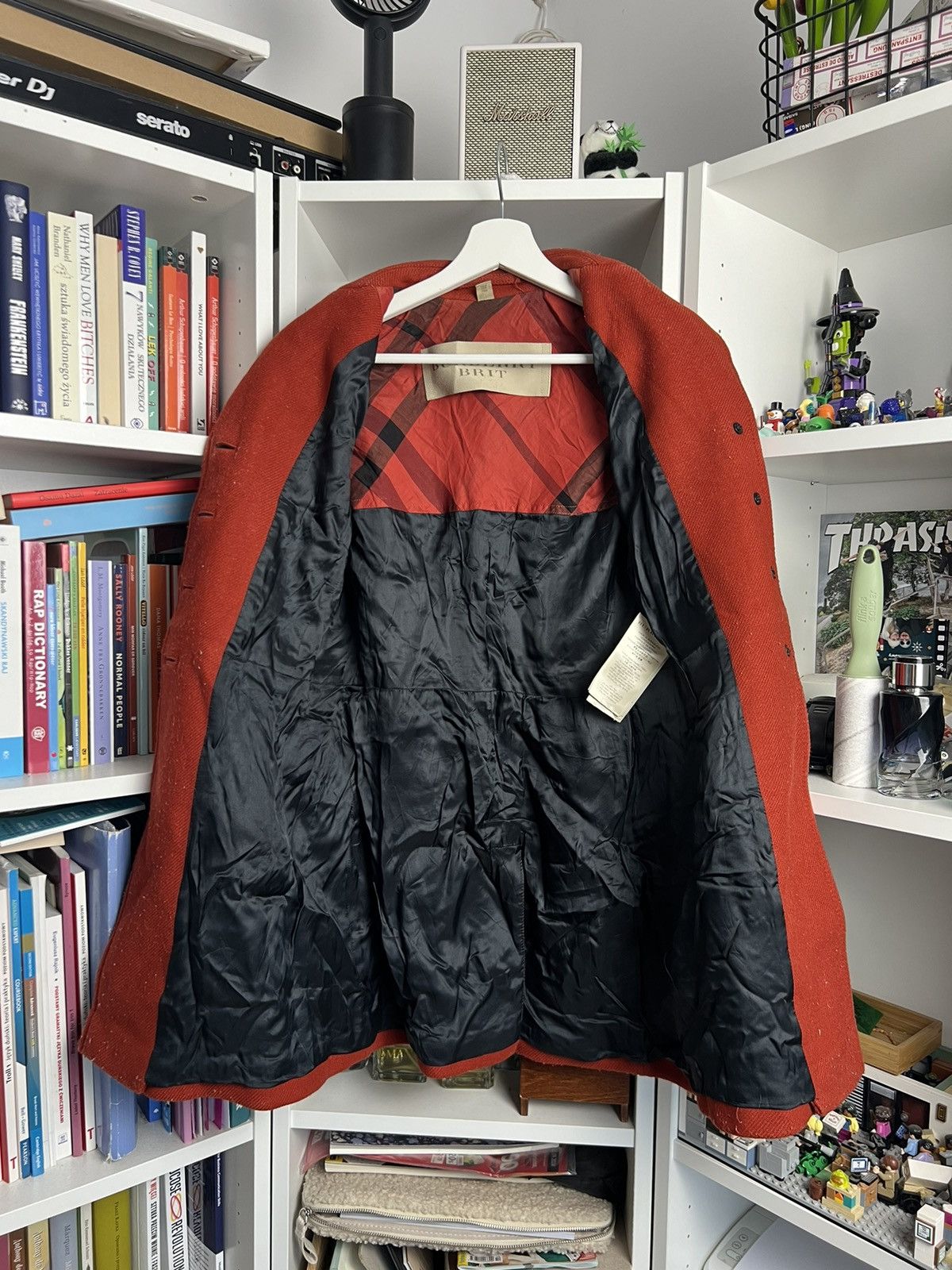 Burberry × Designer Burberry red wool coat jacket S designer luxury old money y2k Size S / US 4 / IT 40 - 3 Thumbnail