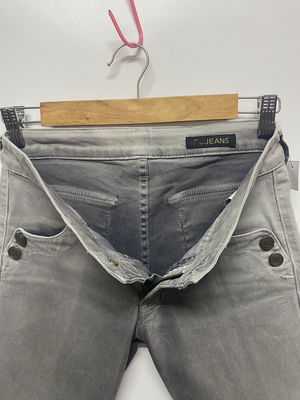 Designer × Japanese Brand RU JEANS FLARED BOOTCUT STRECTH DENIM PANT Size 28" / US 6 / IT 42 - 11 Thumbnail