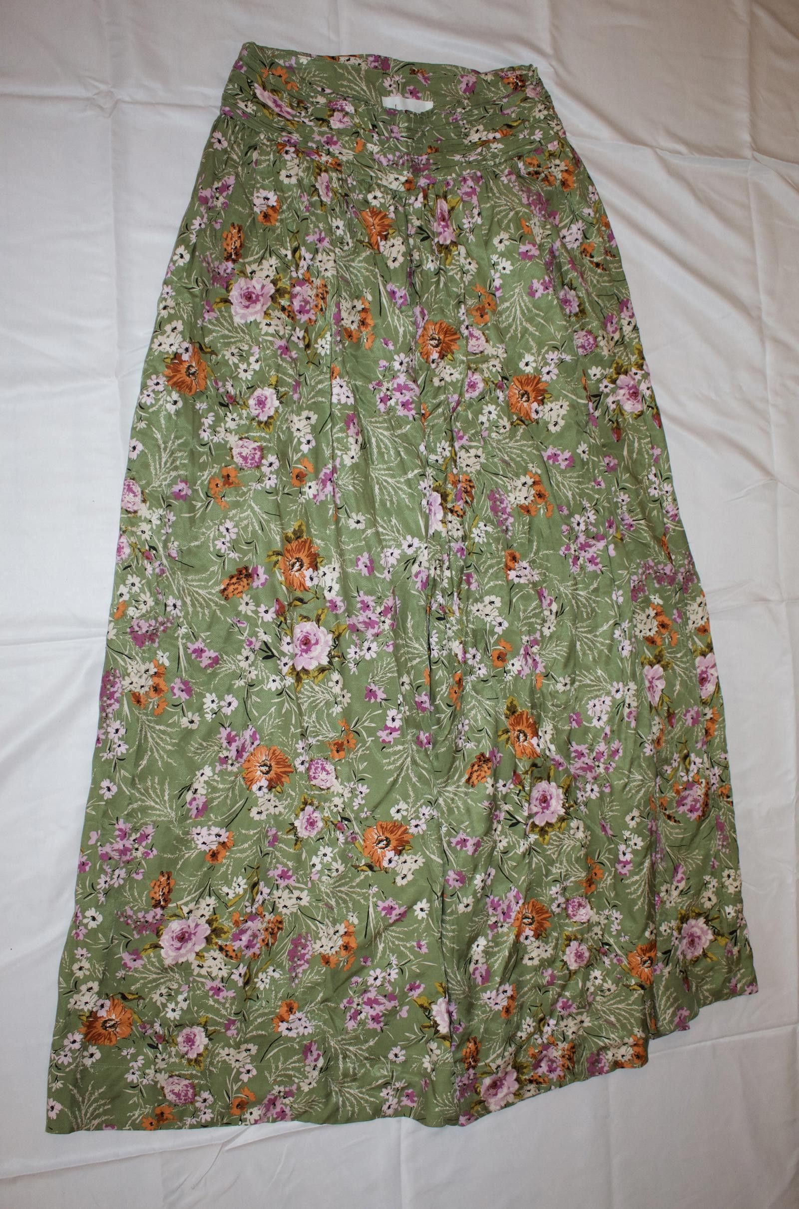 Designer Anthropologie Wide Leg Pants Floral - Size US 6 Size 28" / US 6 / IT 42 - 1 Thumbnail