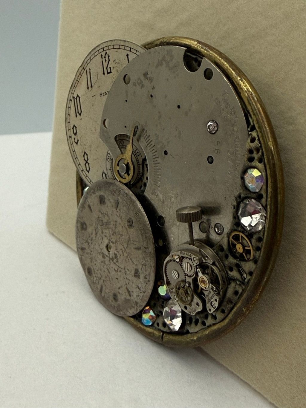 The Unbranded Brand Lesli Mones Vintage Steampunk Watch Parts Brooch Pin Size ONE SIZE - 5 Thumbnail