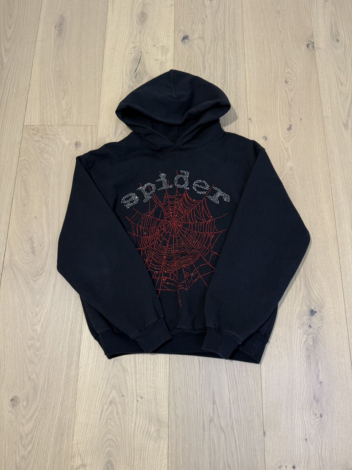 関税負担なし★Sp5der Rhinestone OG Web V2 パーカー★入手困難 Sp5der Rhinestone OG Web V2 Hoodie Black Men's - FW24 - US