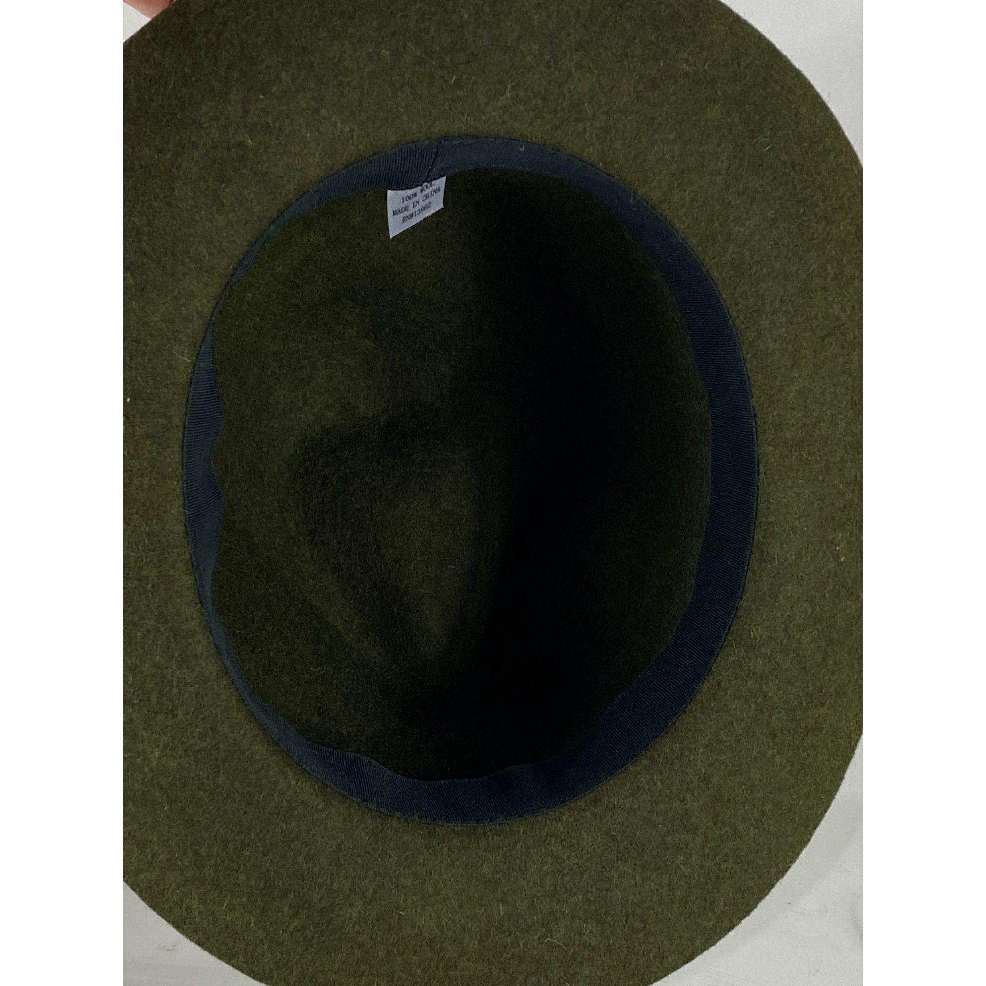 Other Unbranded Green Wool Fedora Hat with Leather Band Accent Men Size ONE SIZE - 6 Thumbnail