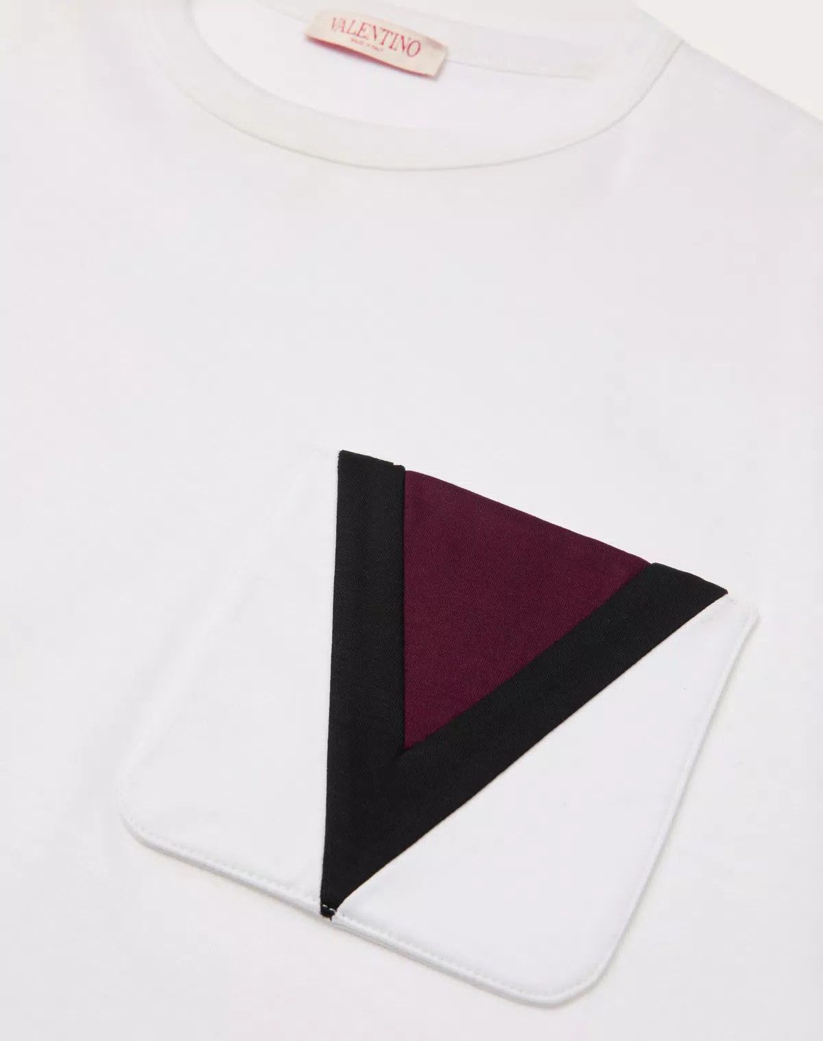 Valentino oc11z0625 Cotton T-Shirt With Inlaid Detail in White Size US S / EU 44-46 / 1 - 5 Thumbnail