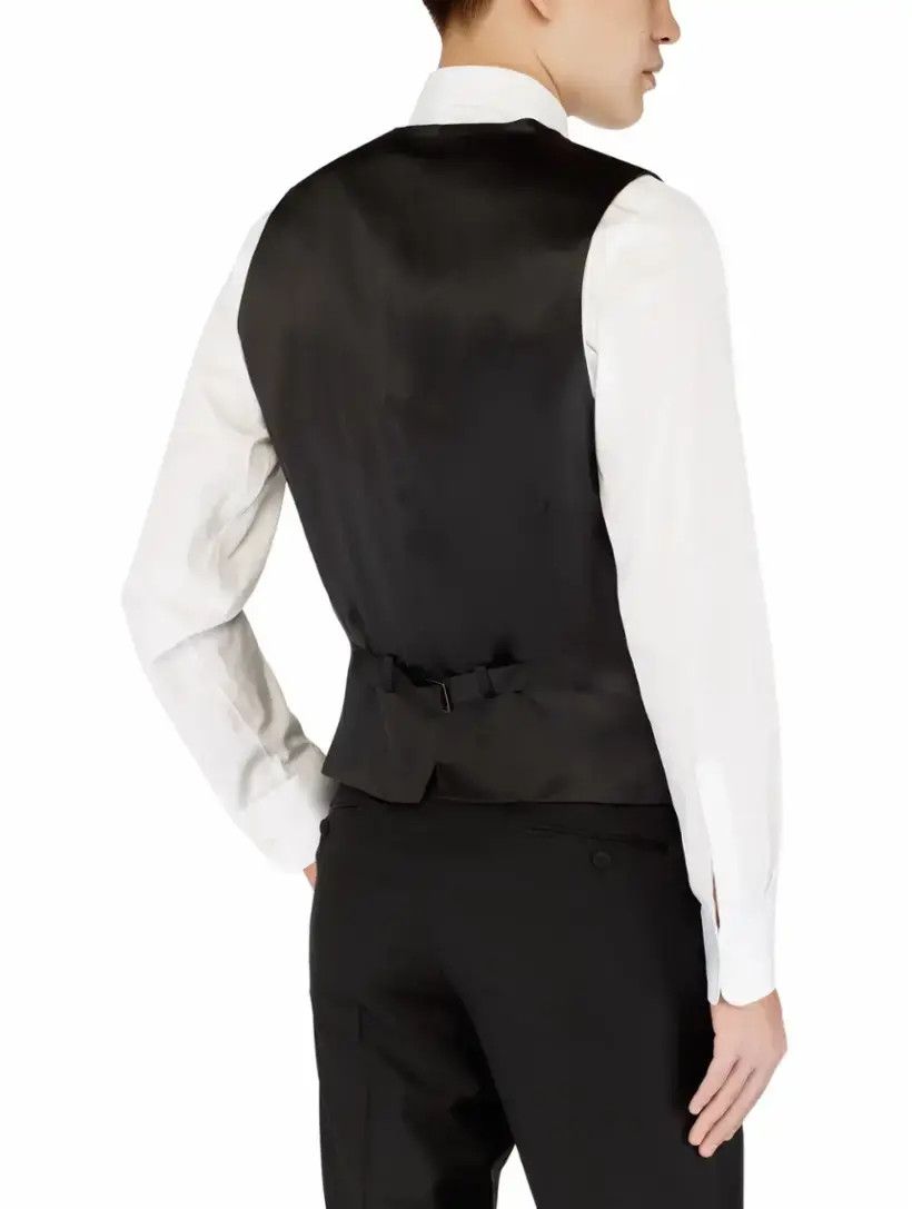 Dolce & Gabbana o1s22i1n0225 Sartorial Satin Waistcoat in Black Size US M / EU 48-50 / 2 - 4 Thumbnail
