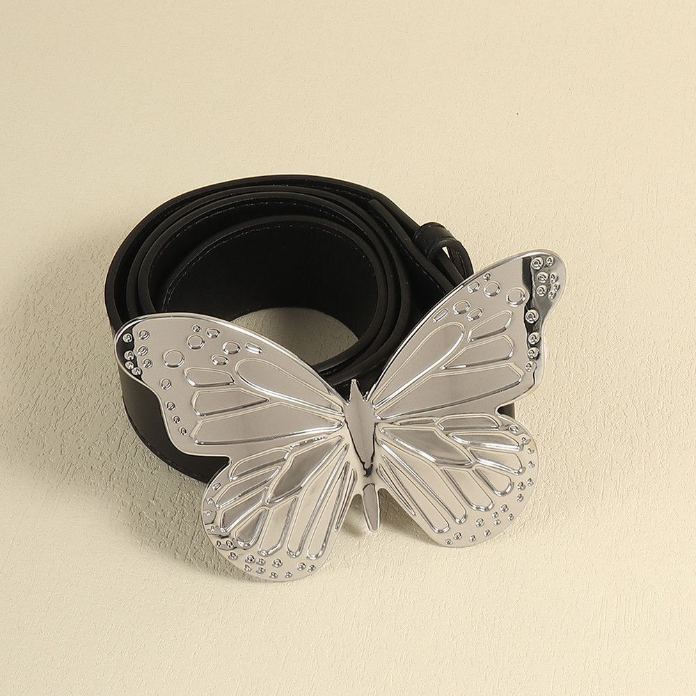 Other Streetwear Butterfly Pu Leather Ferroalloy Belt Size ONE SIZE - 4 Thumbnail
