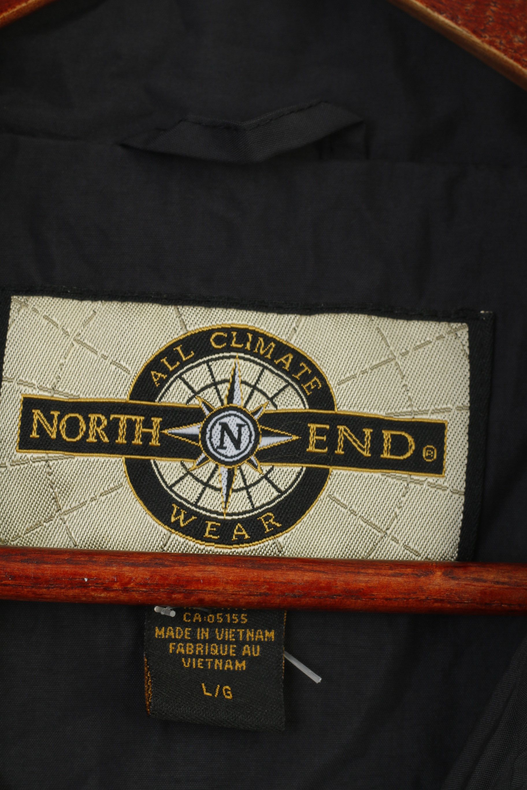 North End North End Men L Jacket Full Zipper Black Waterproof 4026 Size US L / EU 52-54 / 3 - 5 Thumbnail