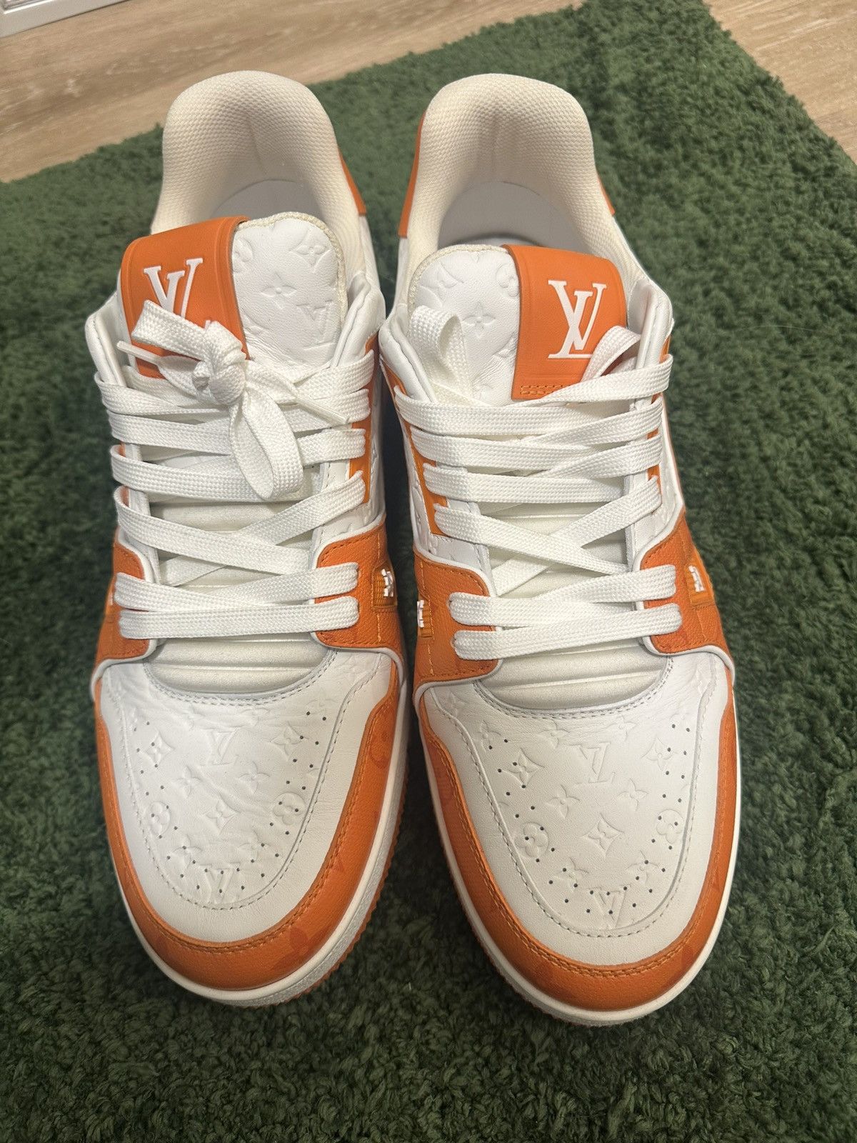 Louis Vuitton Louis Vuitton LV Trainer Low #54 Mini Monogram - orange Size US 9 / EU 42 - 8 Thumbnail