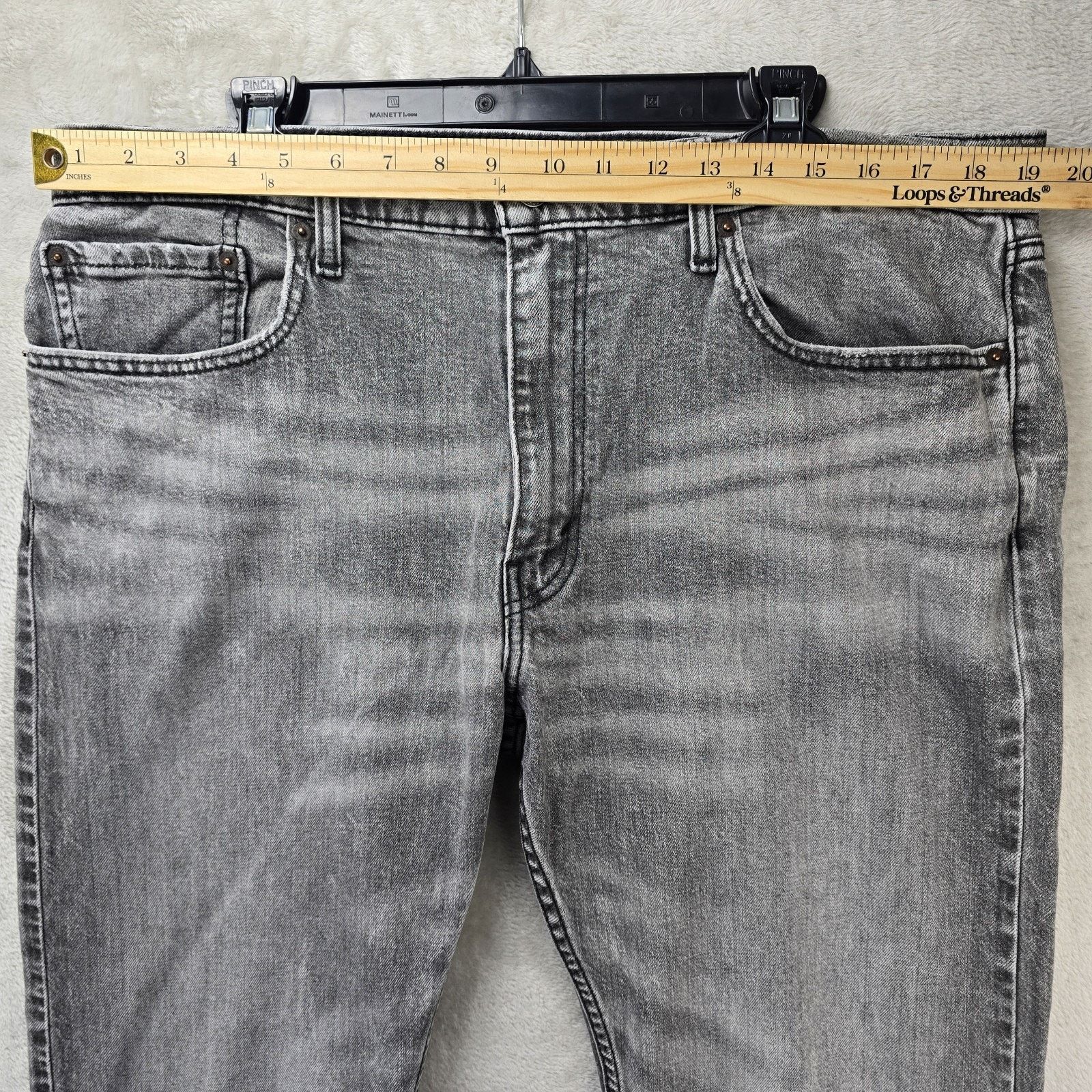 Levi's Levis 502 Jeans Mens 38x30 Black Faded Denim Tapered Fit Size US 38 / EU 54 - 9 Thumbnail