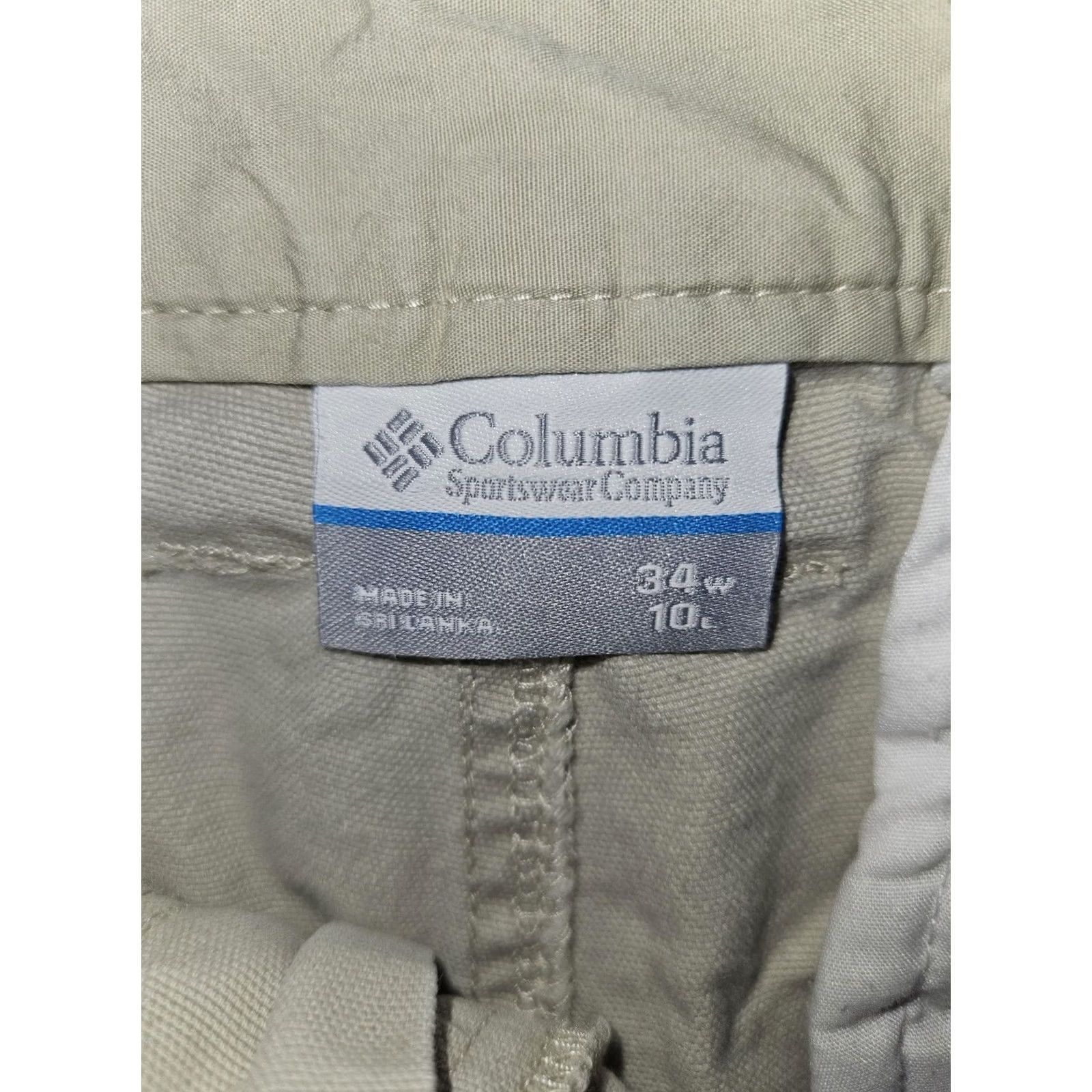 Vintage Columbia Cargo Shorts Mens 34 Beige Cotton Chino Pockets Casual Hiking Outdoor Size US 34 / EU 50 - 2 Thumbnail