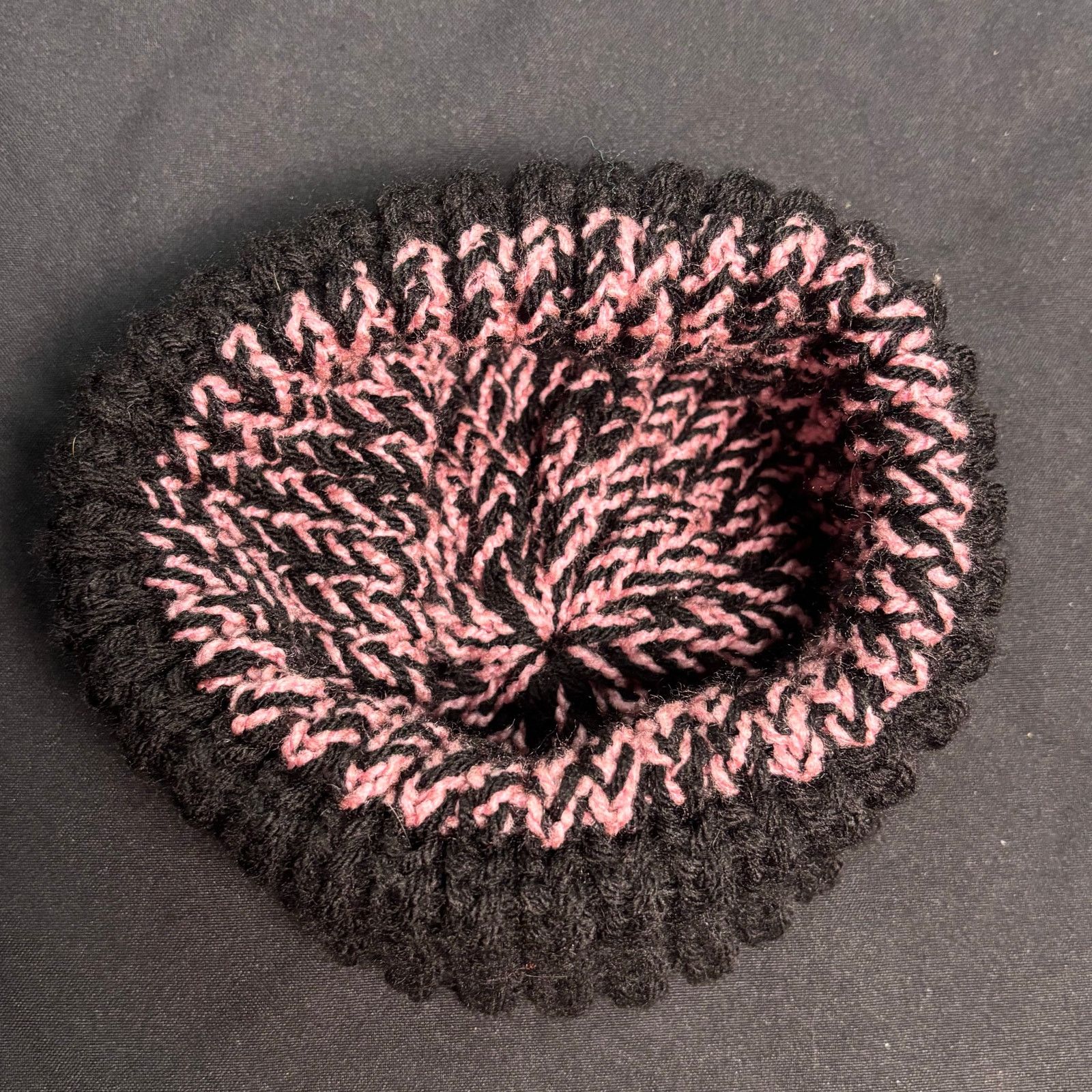 Other Pink & Black Knit Beanie Size ONE SIZE - 6 Thumbnail