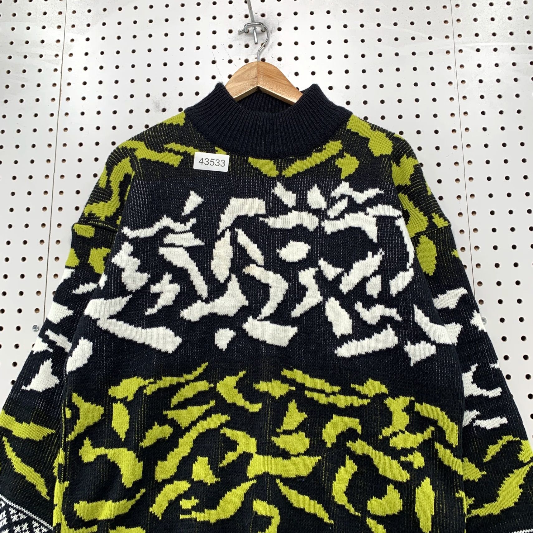 Vintage VINTAGE Jamie Scott Knit Sweater Womens Medium Black Yellow Pullover Casual Crew Neck Long Sleeve Winter Fall Size M / US 6-8 / IT 42-44 - 2 Thumbnail