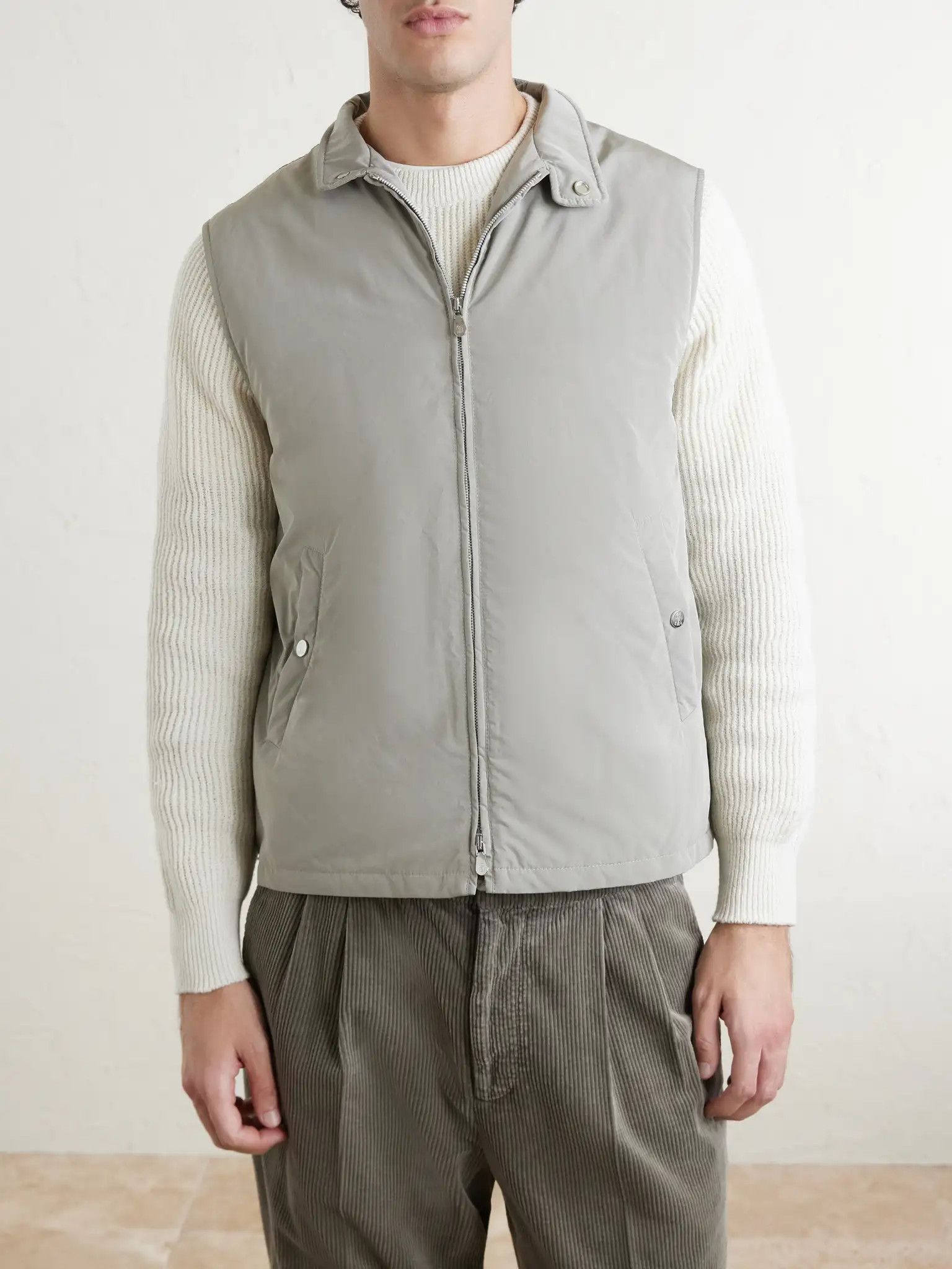 Brunello Cucinelli o1y0526 Vest in Gray Size US L / EU 52-54 / 3 - 2 Thumbnail