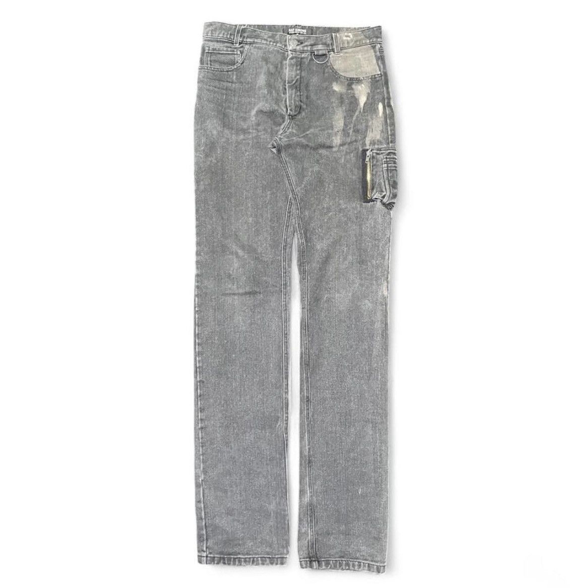 Raf Simons AW04 Raf Simons Ma-1 Cargo pocket Denim - Grey Size US 32 / EU 48 - 1 Thumbnail