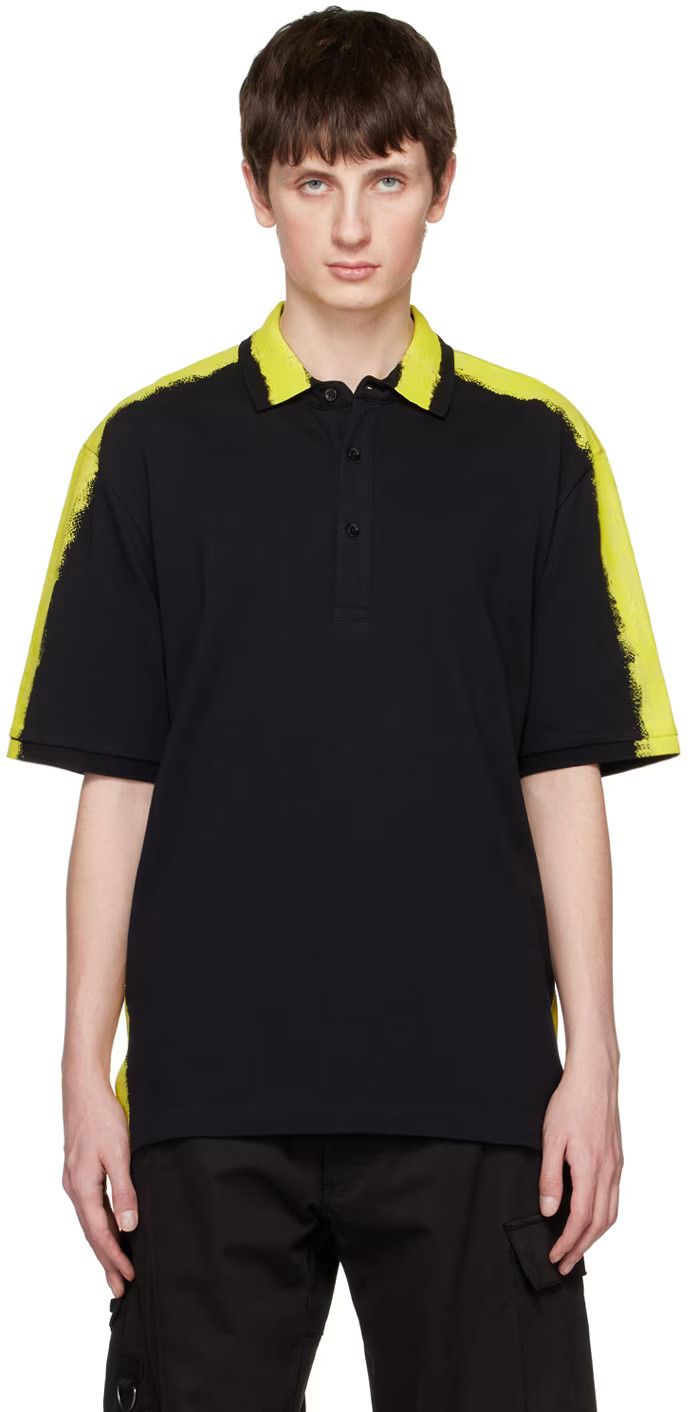 Moschino o1y0225 Logo Polo Shirt in Black/Yellow Size US M / EU 48-50 / 2 - 1 Thumbnail