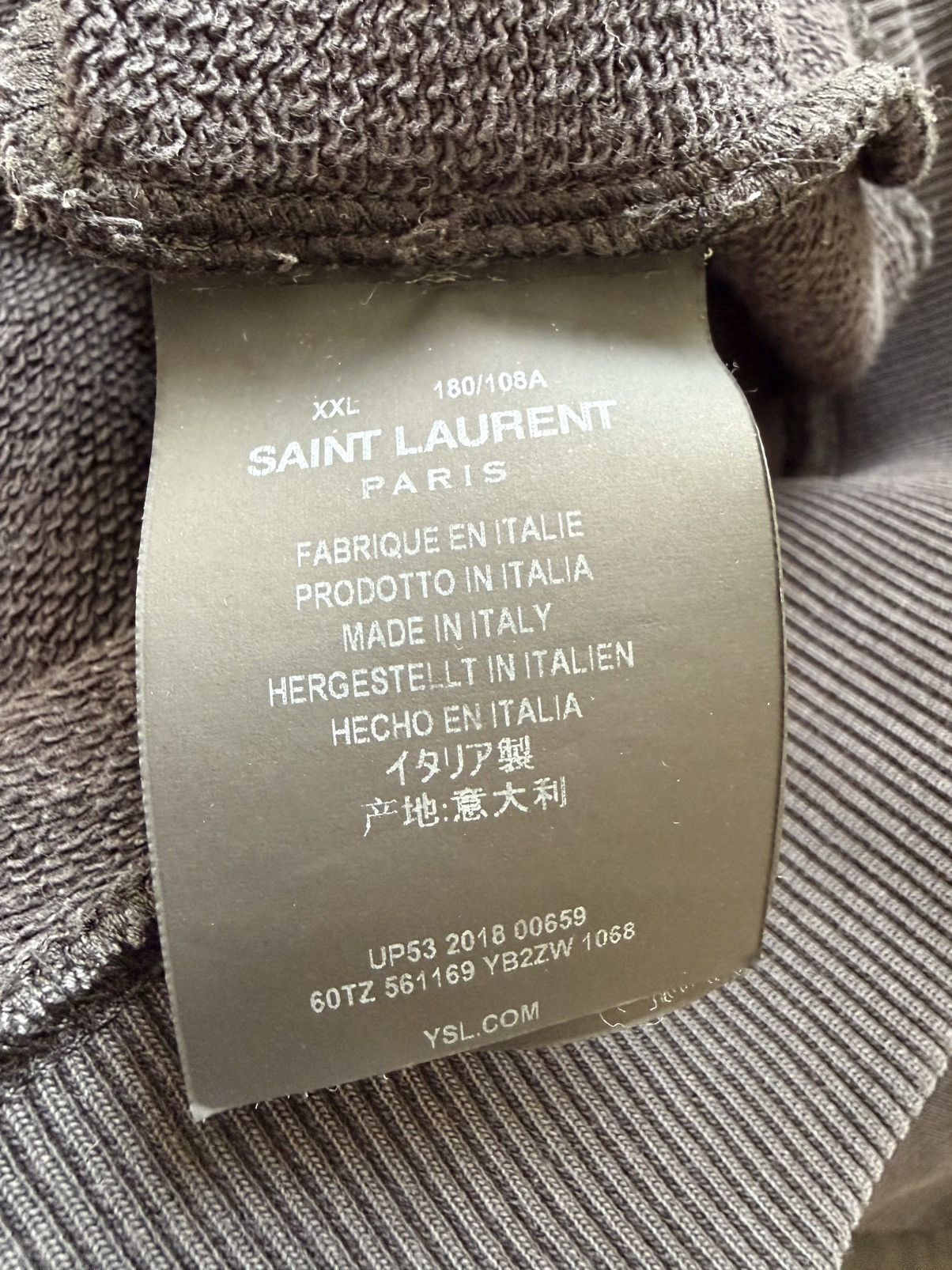 Saint Laurent Paris FW18 Saint Laurent camo logo script black hoodie XXL archive Size US XXL / EU 58 / 5 - 22 Thumbnail