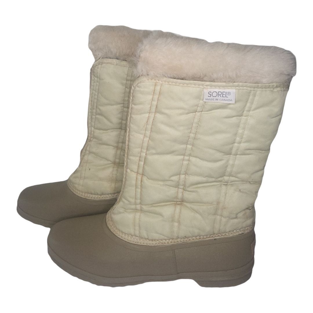 SOREL SOREL Woman's Sz 8 Quebec Snow Boots Dove Grey ZIpper CANADA Size US 8 / IT 38 - 2 Thumbnail