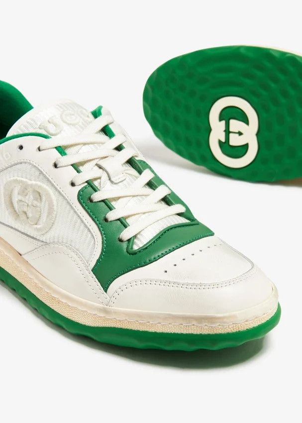 Gucci o1s1wg110425 Women's MAC80 Trainers in White & Green Size US 4 / IT 34 - 2 Thumbnail