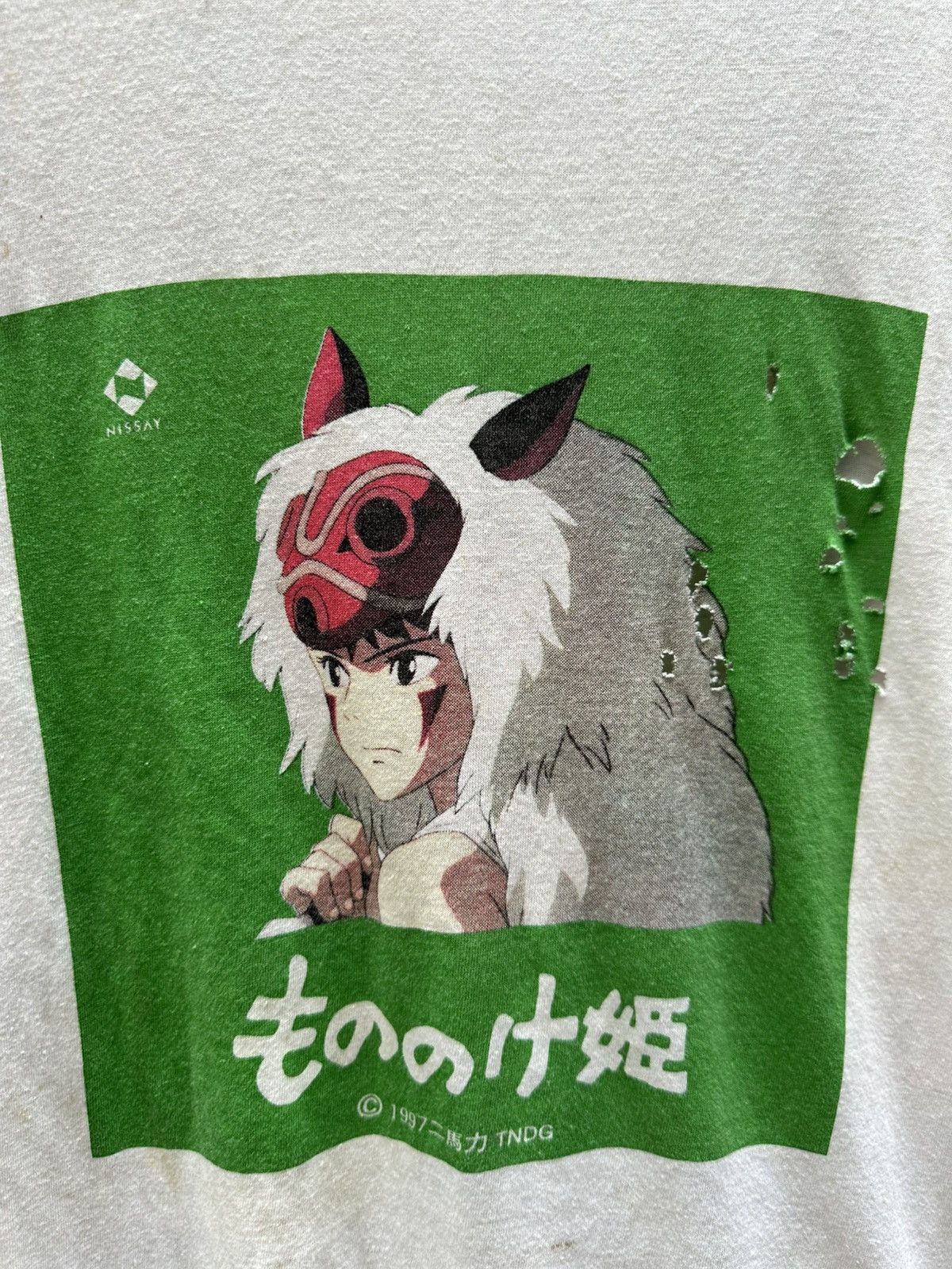 Anime × Japanese Brand × Vintage Vintage 90's Princess Mononoke Japanese Anime Ditrssed Tees Size US M / EU 48-50 / 2 - 4 Thumbnail