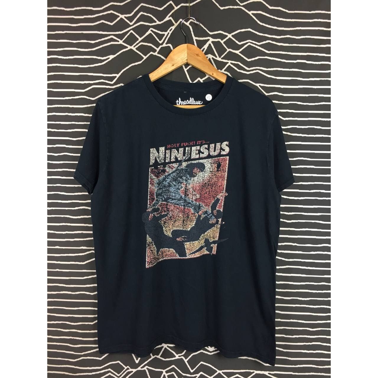 Threadless Threadless Ninjesus Ninja Jesus Funny Humor Tee Size US L / EU 52-54 / 3 - 1 Thumbnail