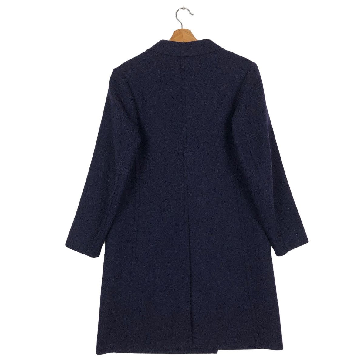 Jil Sander 🔥Rich Black - Wool Double Collar Fly Coats Long Jacket J+ Size US S / EU 44-46 / 1 - 8 Thumbnail
