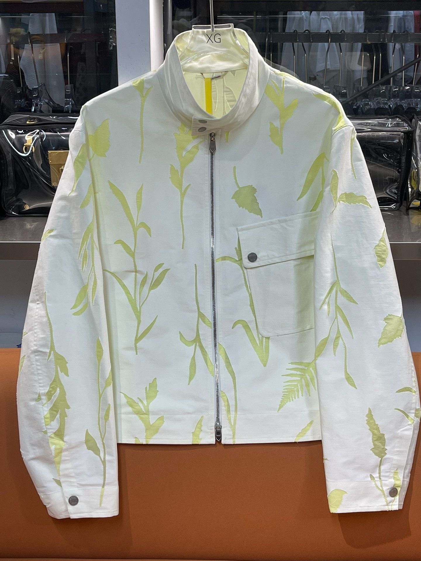 Hermes Hermes Men's White Plant Print Jacket Size US L / EU 52-54 / 3 - 1 Thumbnail