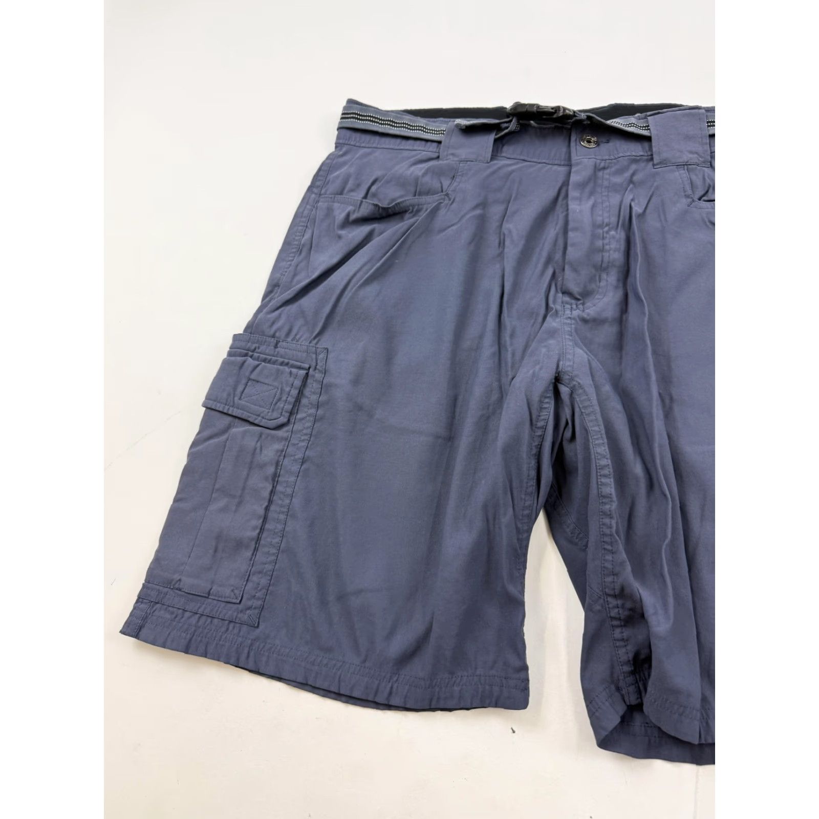 Eddie Bauer Eddie Bauer Shorts Mens 34 Blue Cargo Stretch Nylon Belted Inseam 11in Outdoor Size US 34 / EU 50 - 3 Thumbnail