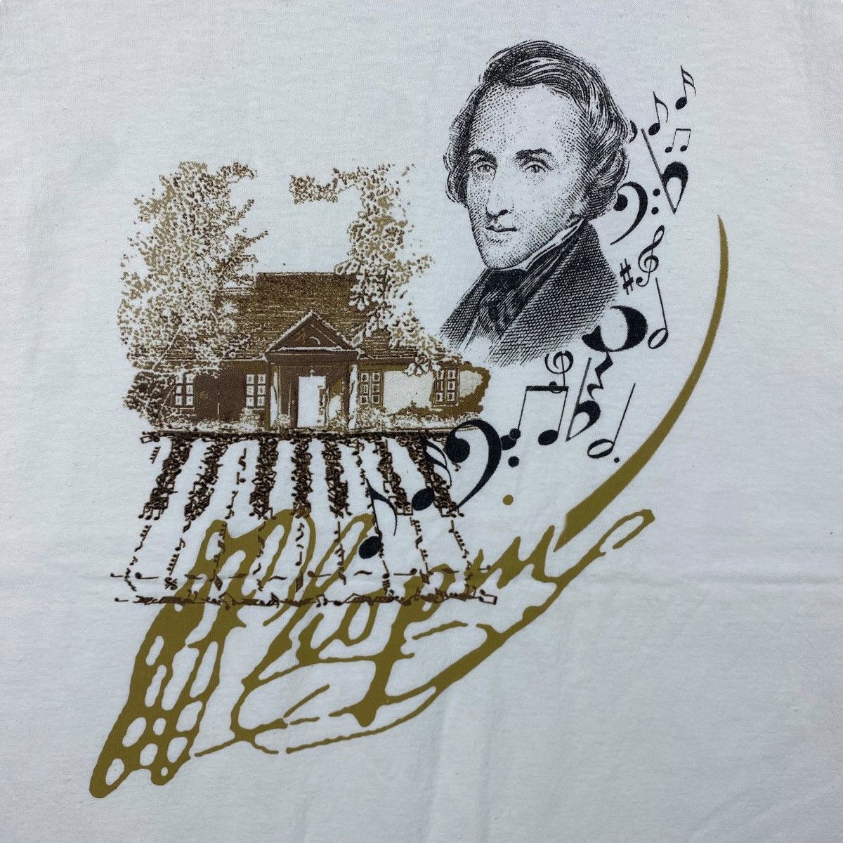 Vintage Vintage 00's FREDERIC CHOPIN Polish Composer Graphic Tee Size US S / EU 44-46 / 1 - 2 Thumbnail