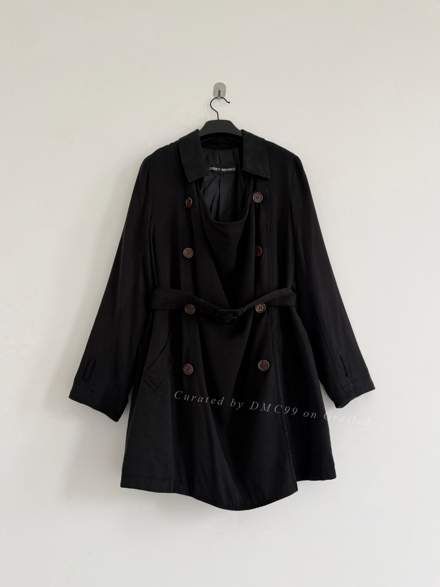 Issey Miyake Issey Miyake 2005 Mainline Draped Trench Coat Size L / US 10 / IT 46 - 1 Thumbnail