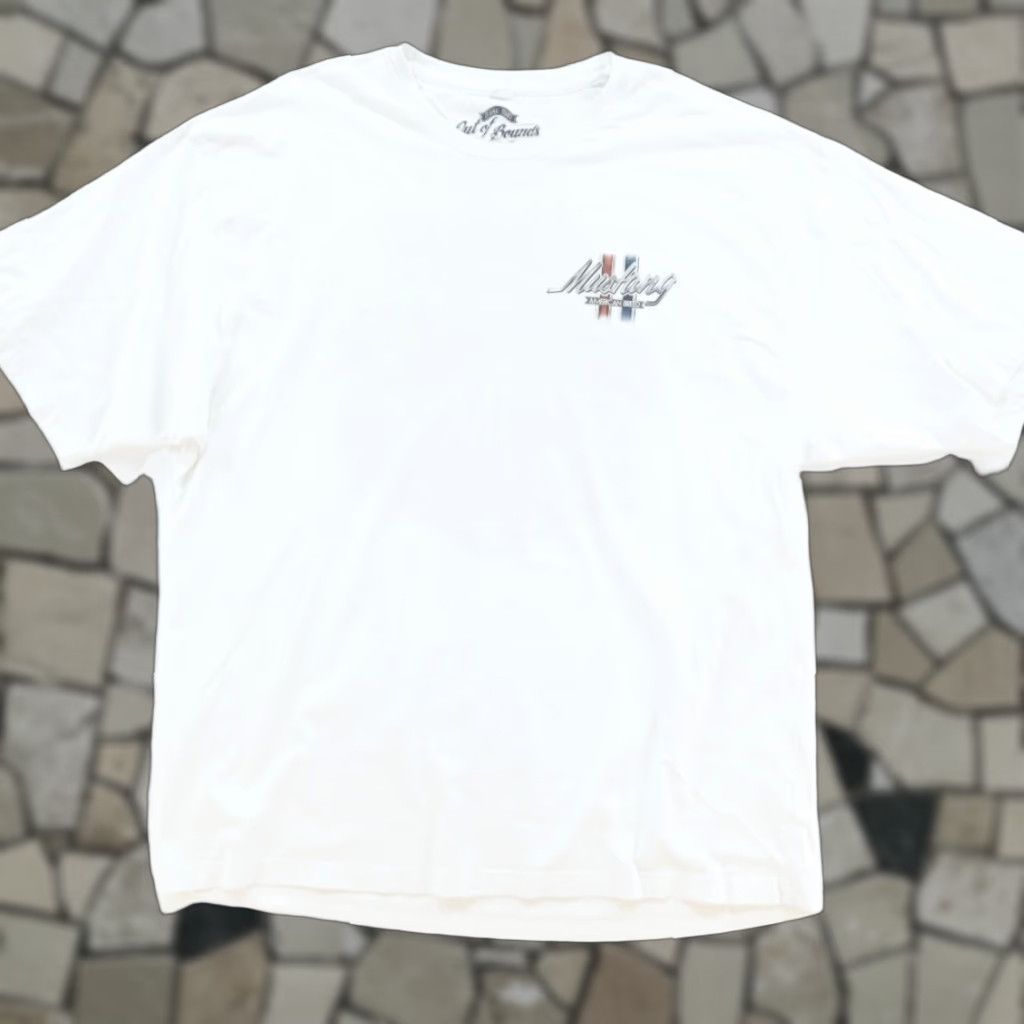 Ford Out of Bounds Ford Mustang Solid T-Shirt White 2XL Mens Shirt Short Sleeve Crew Neck Cotton Vintage? No. Size US XXL / EU 58 / 5 - 1 Thumbnail