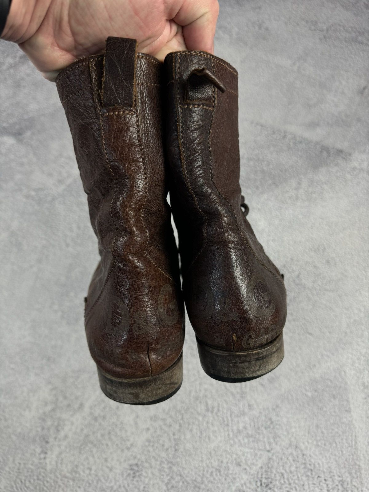 Dolce & Gabbana × Vintage DOLCE GABBANA Vintage Leather Unisex Boots Shoes Brown Size US 10 / IT 40 - 8 Thumbnail