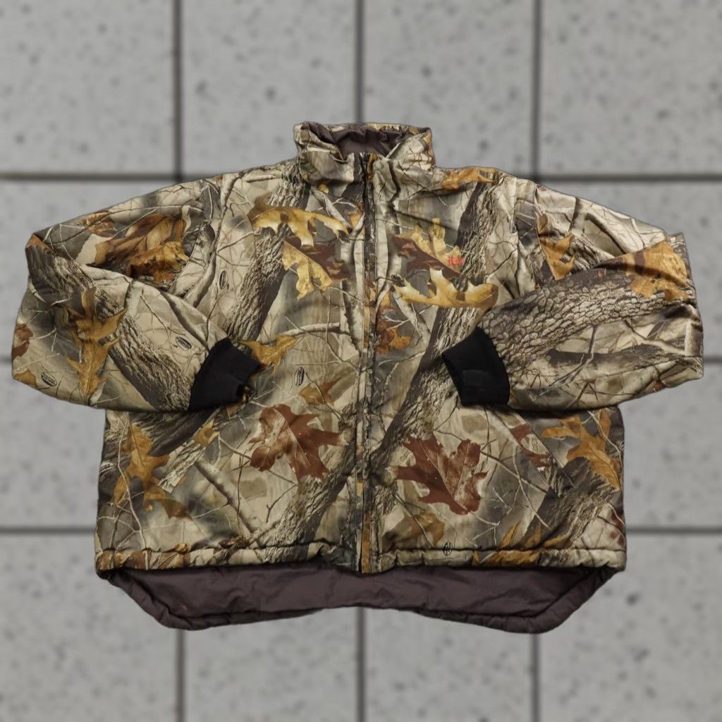 Realtree VTG Realtree Hardwoods Jacket Mens L Brown Camouflage 10X Reversible Zip Puffer Insulated 90s Size US L / EU 52-54 / 3 - 1 Thumbnail