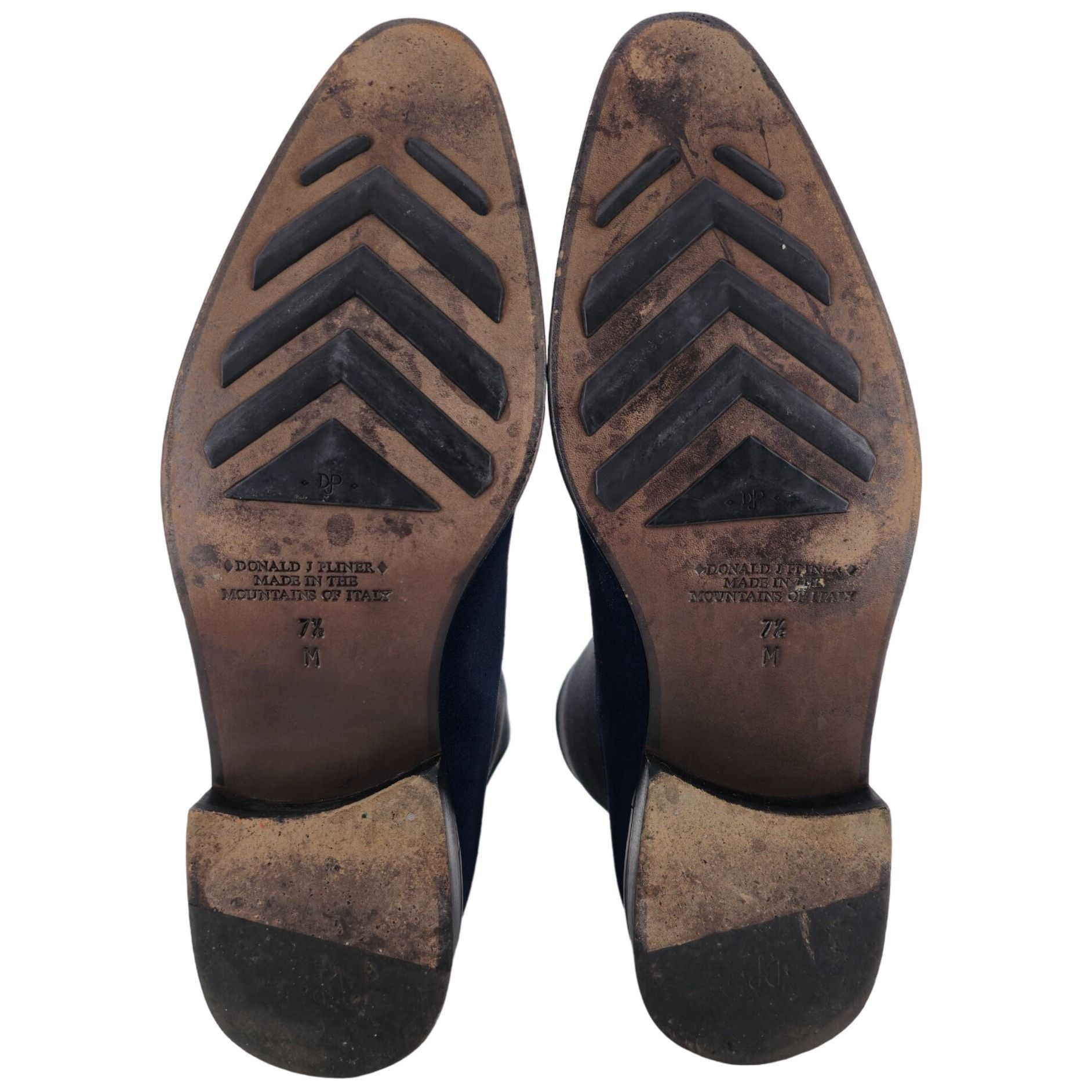 Donald Pliner Donald J. Pliner Italy Navy Blue Suede Chelsea Ankle Boots Size US 7.5 / EU 40-41 - 3 Thumbnail