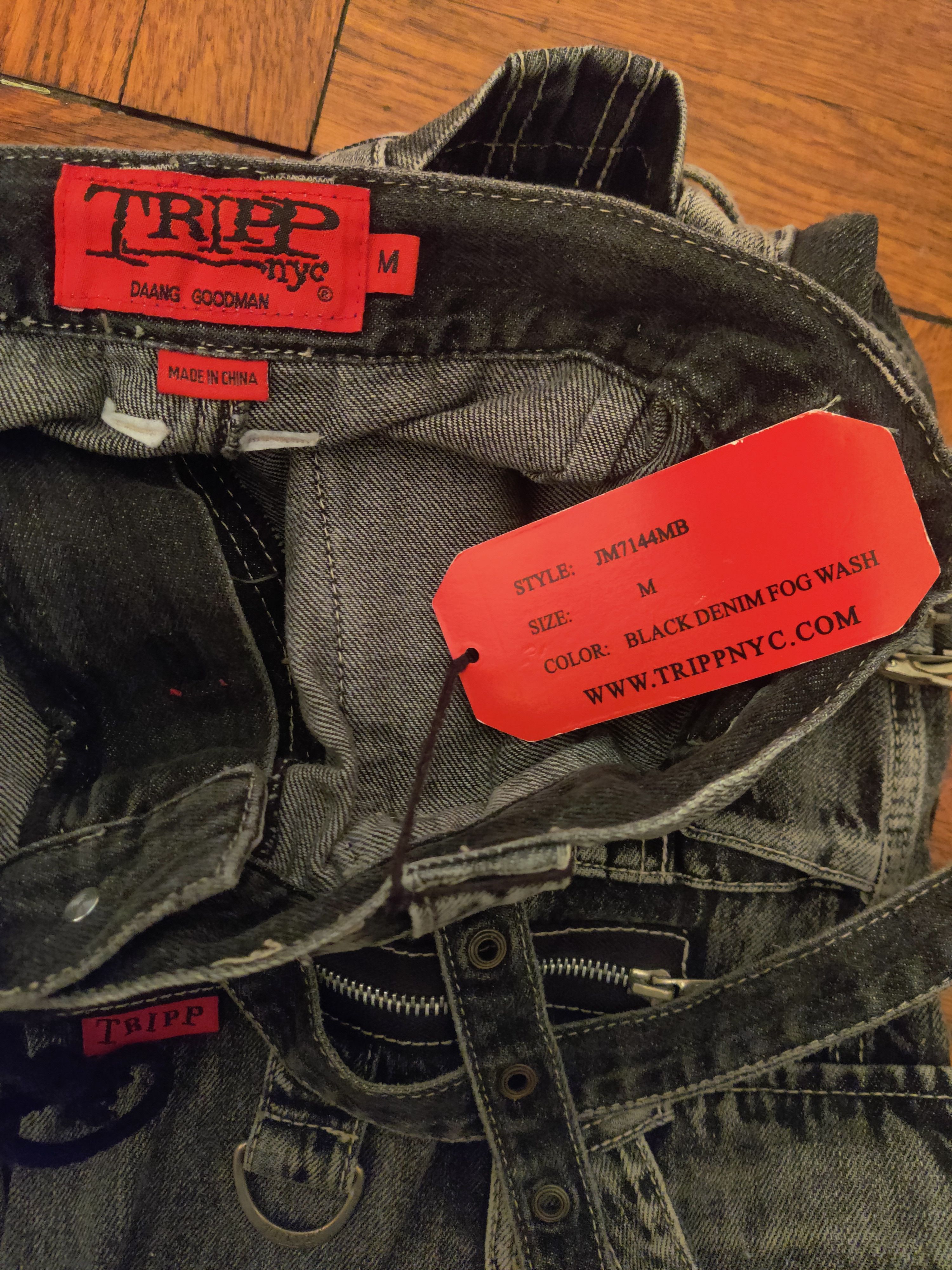 Tripp NYC Tripp NYC X Strap Black Denim Fog Wash Size US 32 / EU 48 - 5 Thumbnail
