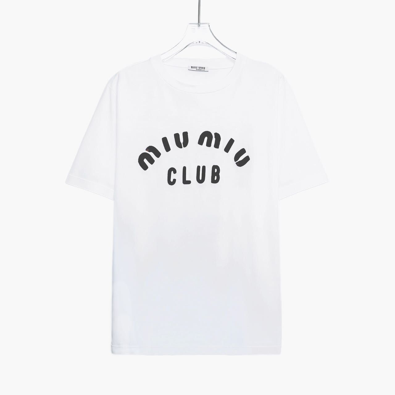 Miu Miu Miu Miu Embroidered Drop Shoulder Short Sleeve T-shirt K26WX Size US XS / EU 42 / 0 - 1 Thumbnail