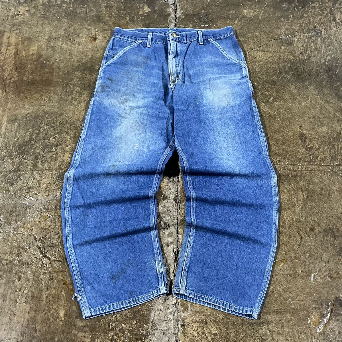 Carhartt × Vintage Crazy Vintage Carhartt Carpenter Jeans Faded Workwear Skater Size US 36 / EU 52 - 2 Thumbnail