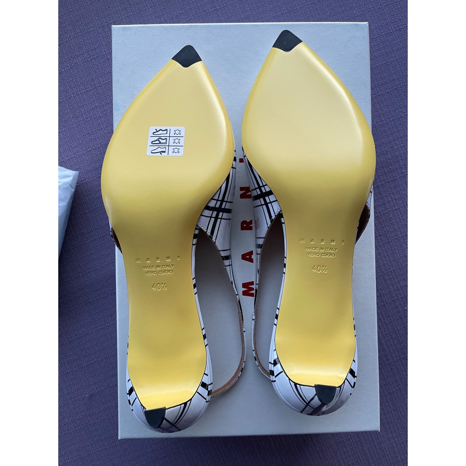Marni Marni Rhythm Slingback in White/black, NWT size 40.5 RUNWAY Size US 10.5 / IT 40.5 - 5 Thumbnail
