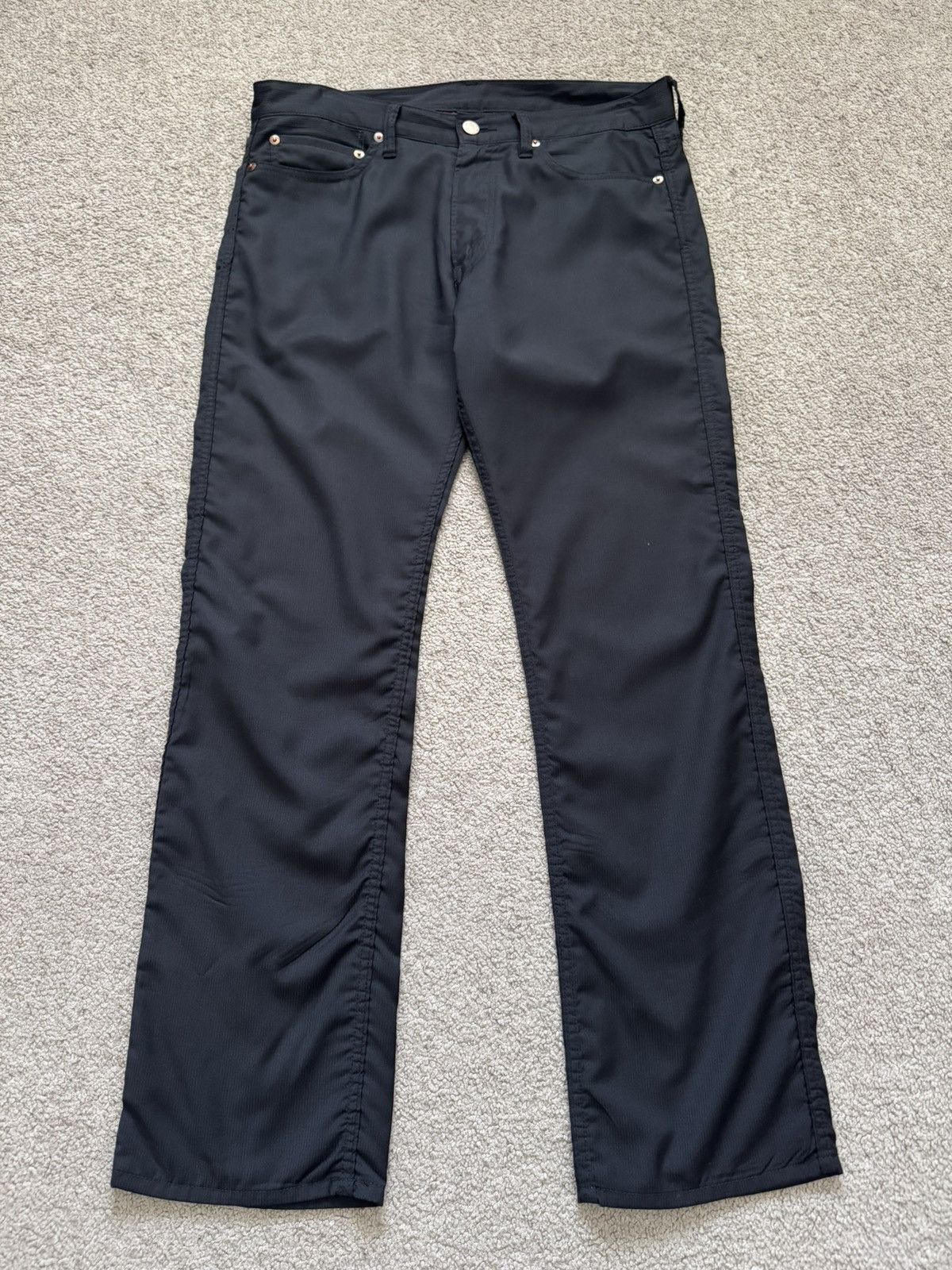 FW14 Comme Des Garcons Homme Black Lightweight Wool Pants