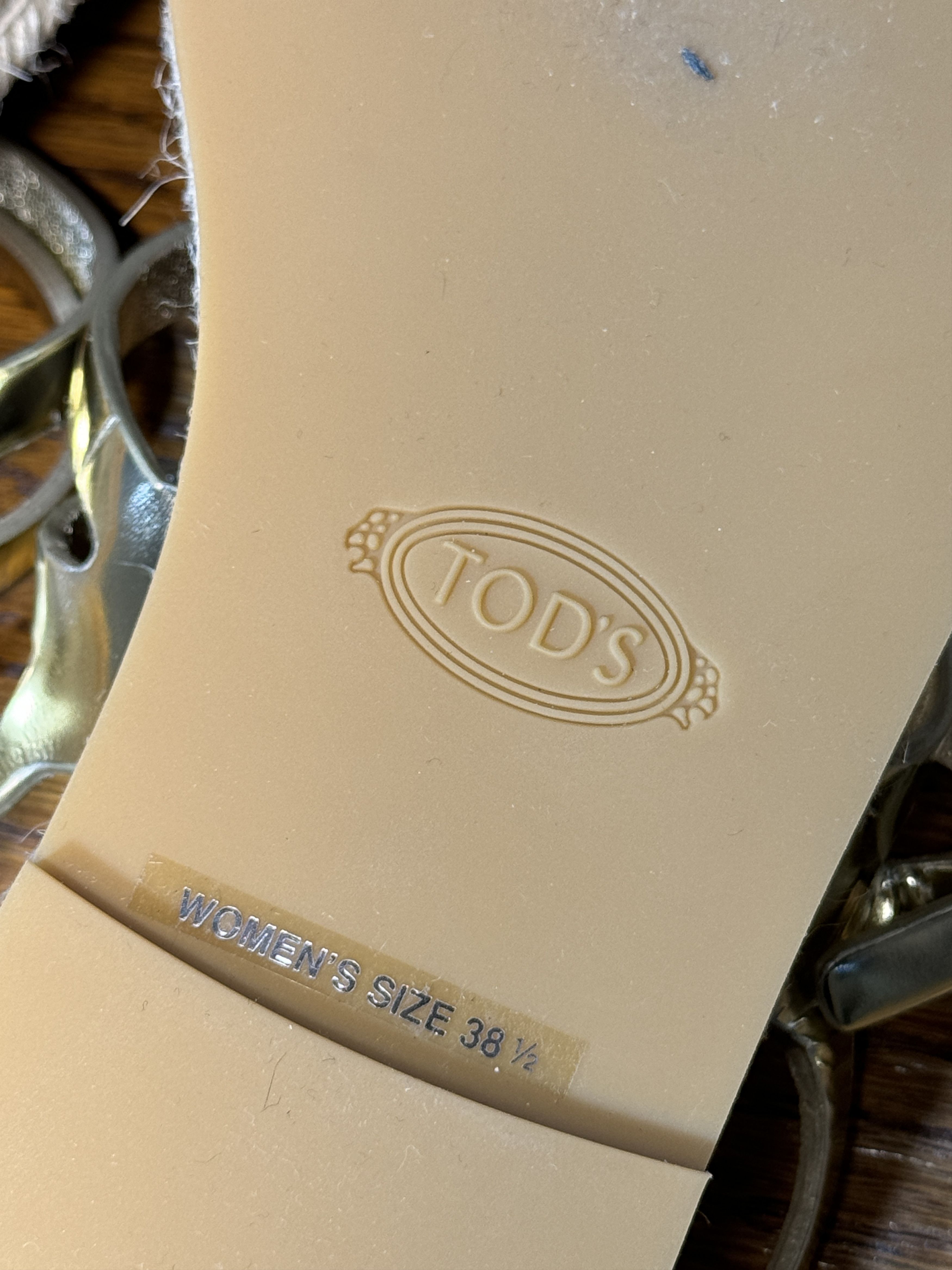 Tod's Tod's gold leather espadrille sandals Size US 7.5 / IT 37.5 - 6 Thumbnail