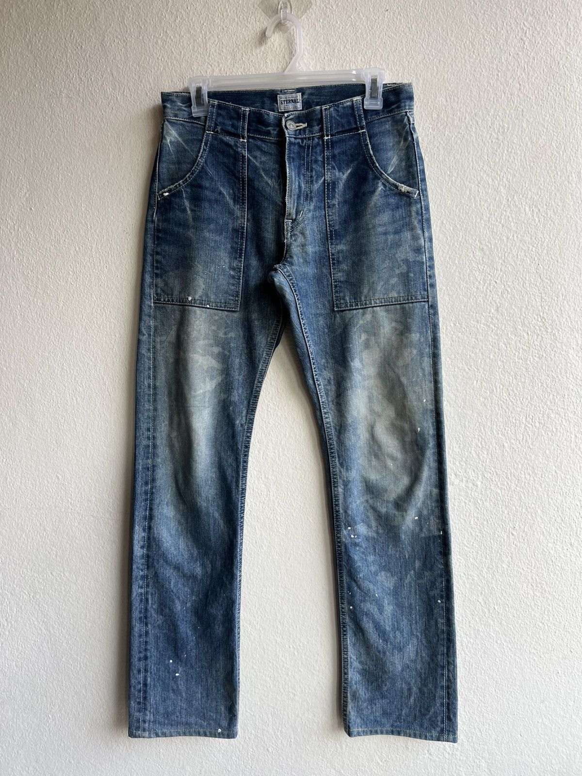 Eternal Distressed Mud Wash Stains Denim Eternal Japan Fatigue Jeans Size US 29 - 2 Thumbnail