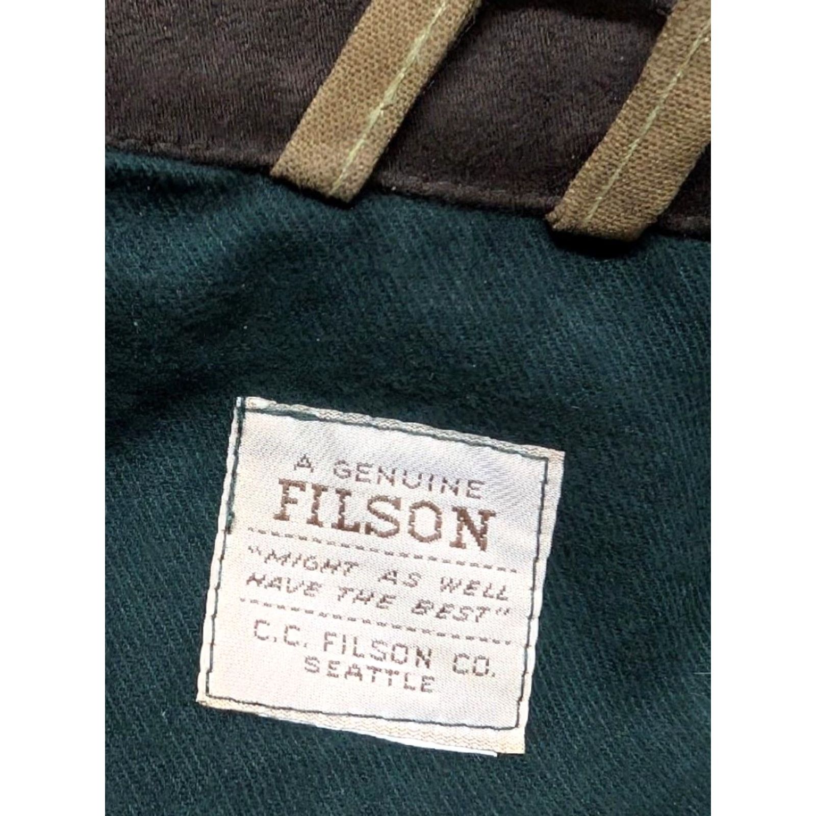 Filson VINTAGE Filson jacket Coat 2XL 48 dark tan tincloth cotton Mens Chest 48 Brown Solid 90s Size US XXL / EU 58 / 5 - 4 Thumbnail