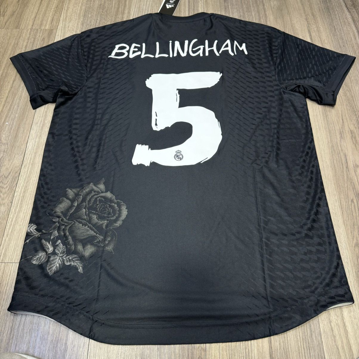 「即日発送」 Y-3 Real Madrid BELLINGHAM 5 L Real Madrid Orange Y3 jersey size L #5 Jude Bellingham