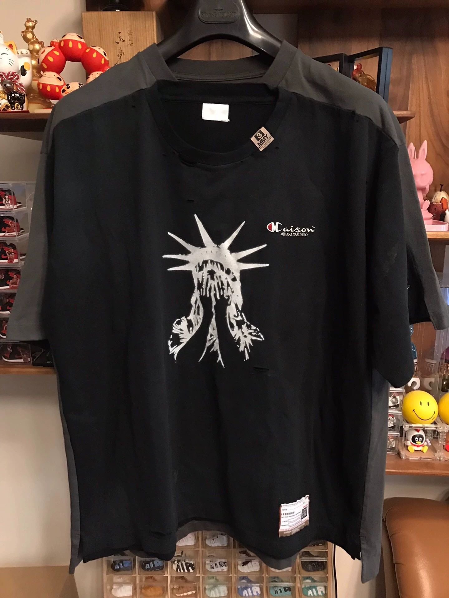Maison MIHARA YASUHIRO MMY New 48 SS Tee Washed Distressed Graffiti Layered Size US M / EU 48-50 / 2 - 1 Thumbnail