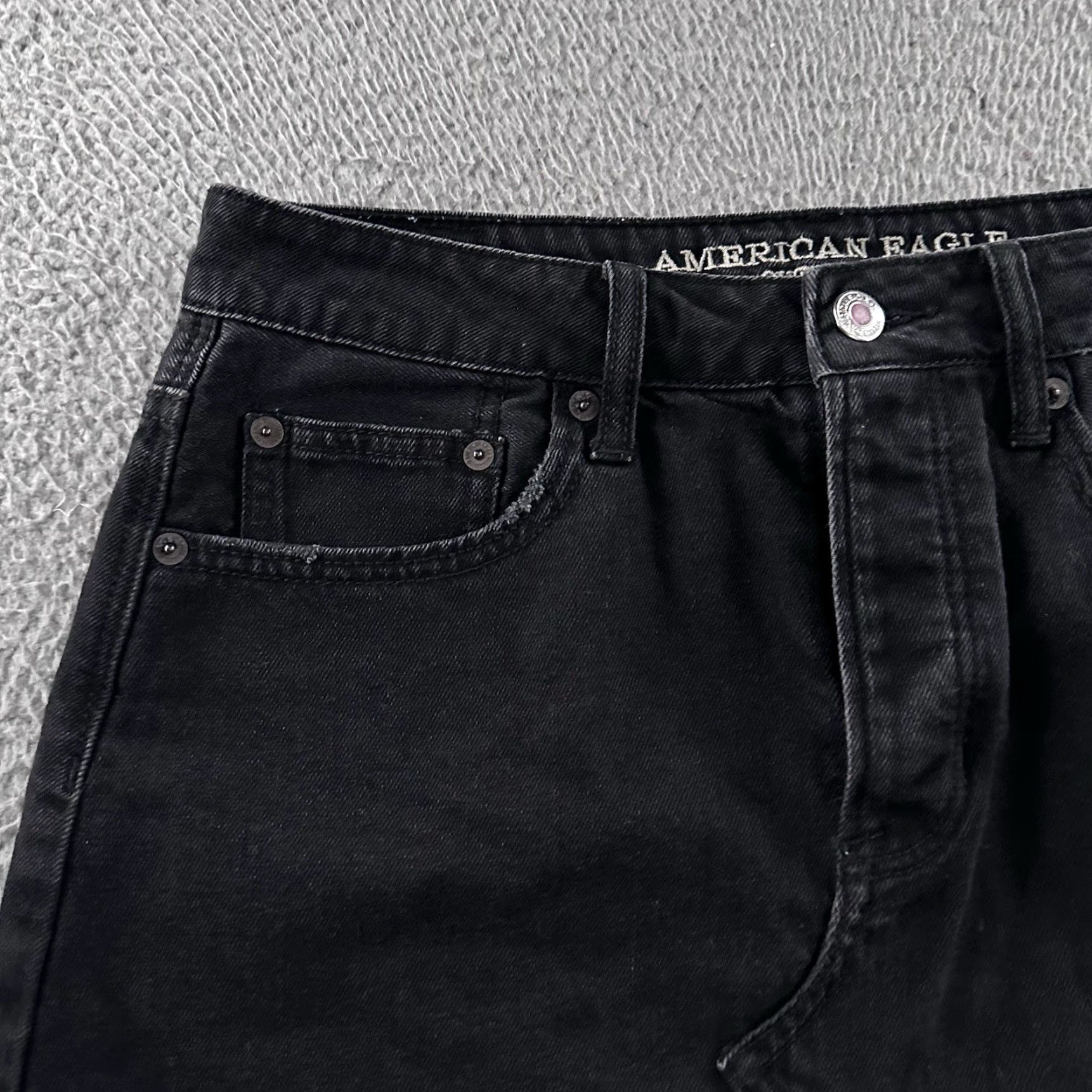American Eagle Outfitters American Eagle Skirt Black Size 6 Mini Denim Stretch Cotton Blend Womens Size 28" / US 6 / IT 42 - 2 Thumbnail