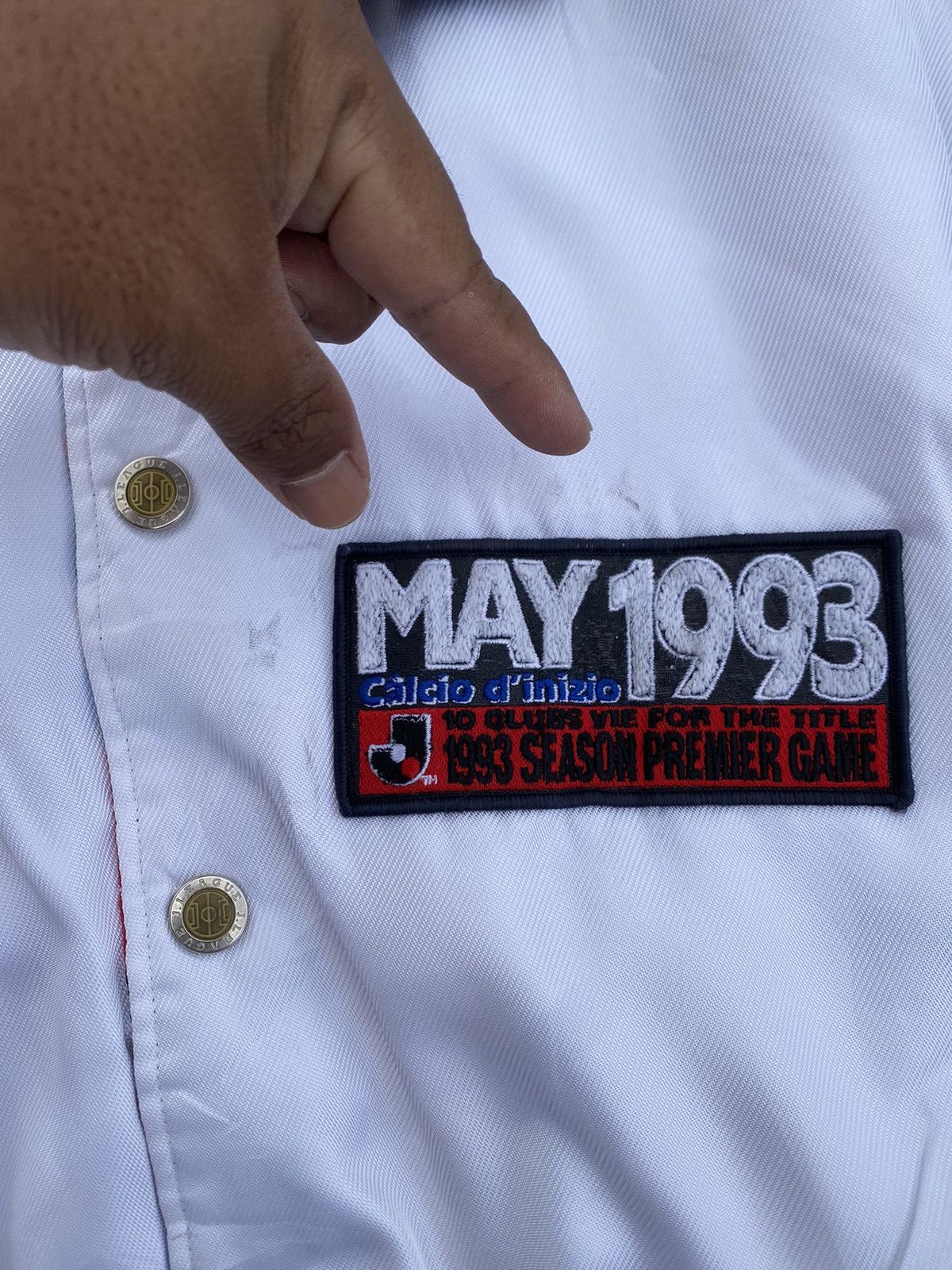 Japanese Brand Vtg 93s J.League Inaugural Seasons Reversible Bomber Jacket Size US L / EU 52-54 / 3 - 19 Thumbnail