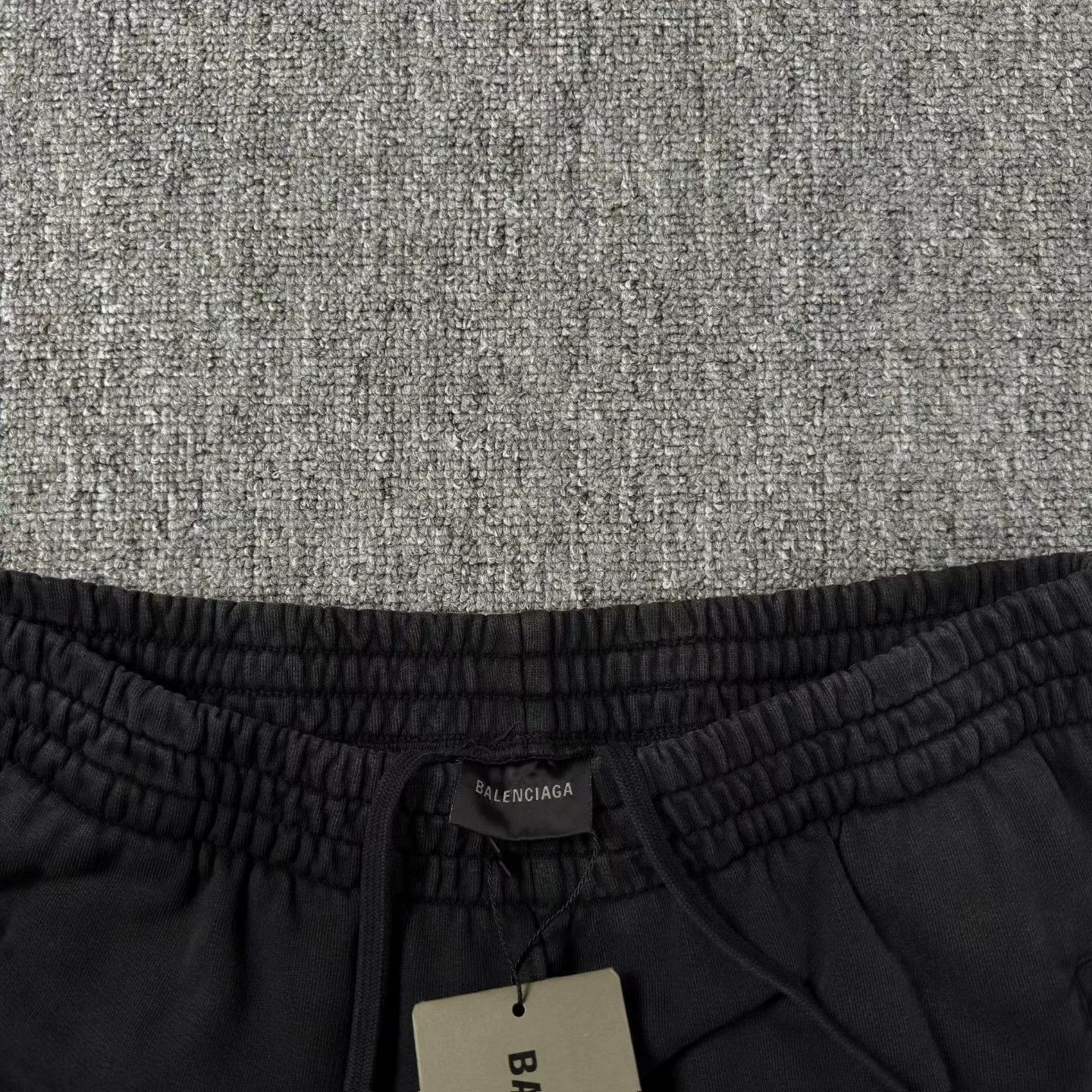 Balenciaga Balenciaga Black Distressed Logo Sweatpants Size 24" / US 00 / IT 34 - 4 Thumbnail
