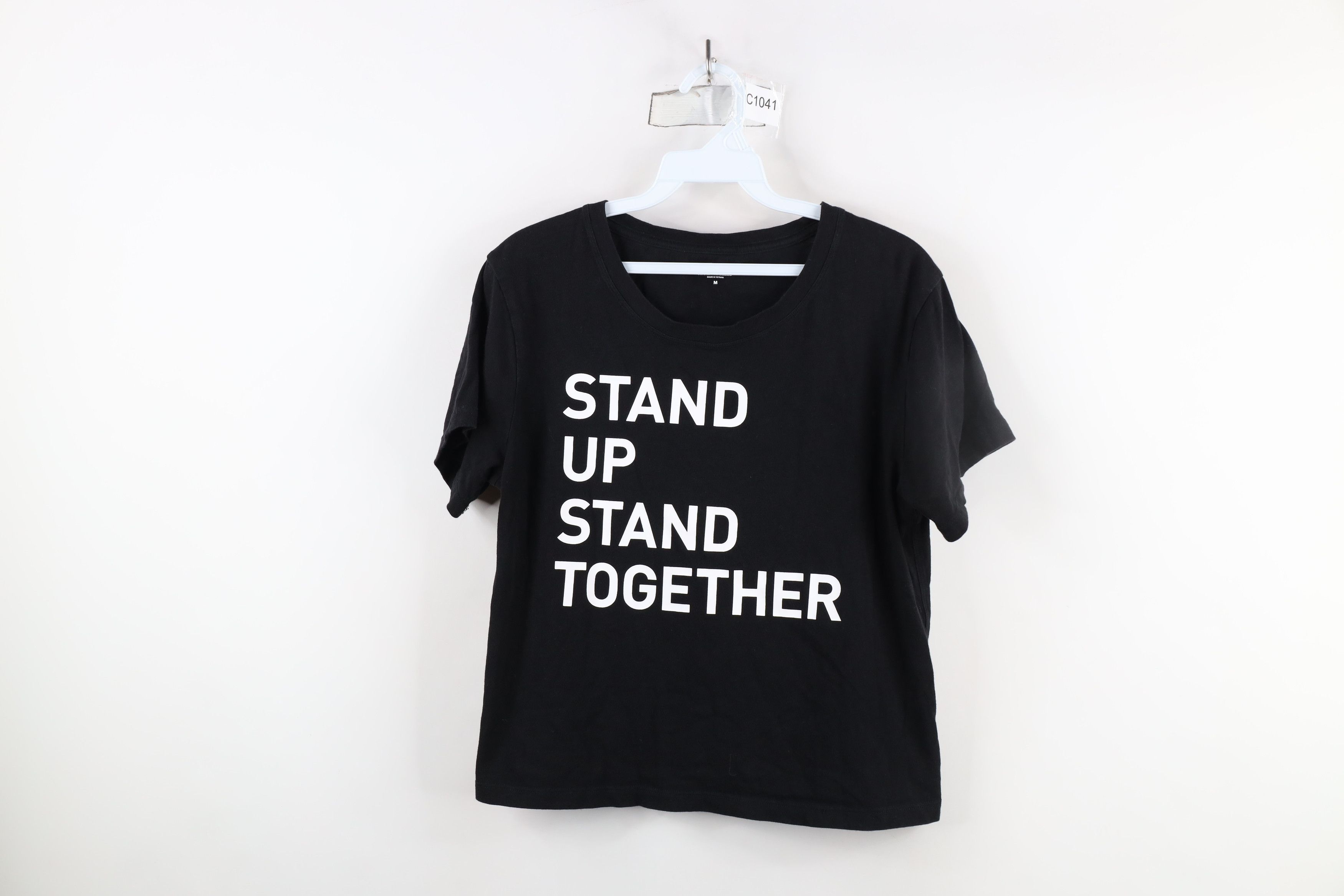 Athleta × Vintage Athleta Spell Out Stand Up Stand Together Cropped T-Shirt Size M / US 6-8 / IT 42-44 - 1 Thumbnail